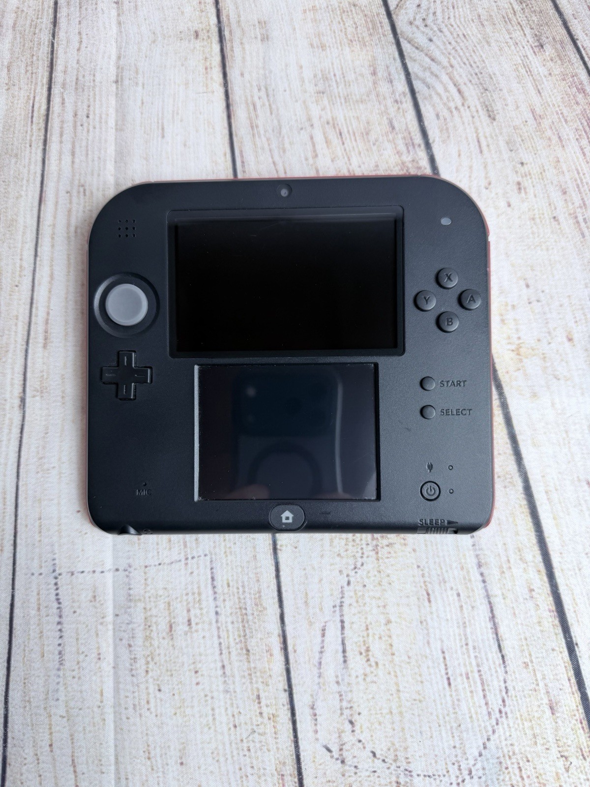 Nintendo 2DS Black & Red Console FTR-001 Tested Working With Case & Charger
