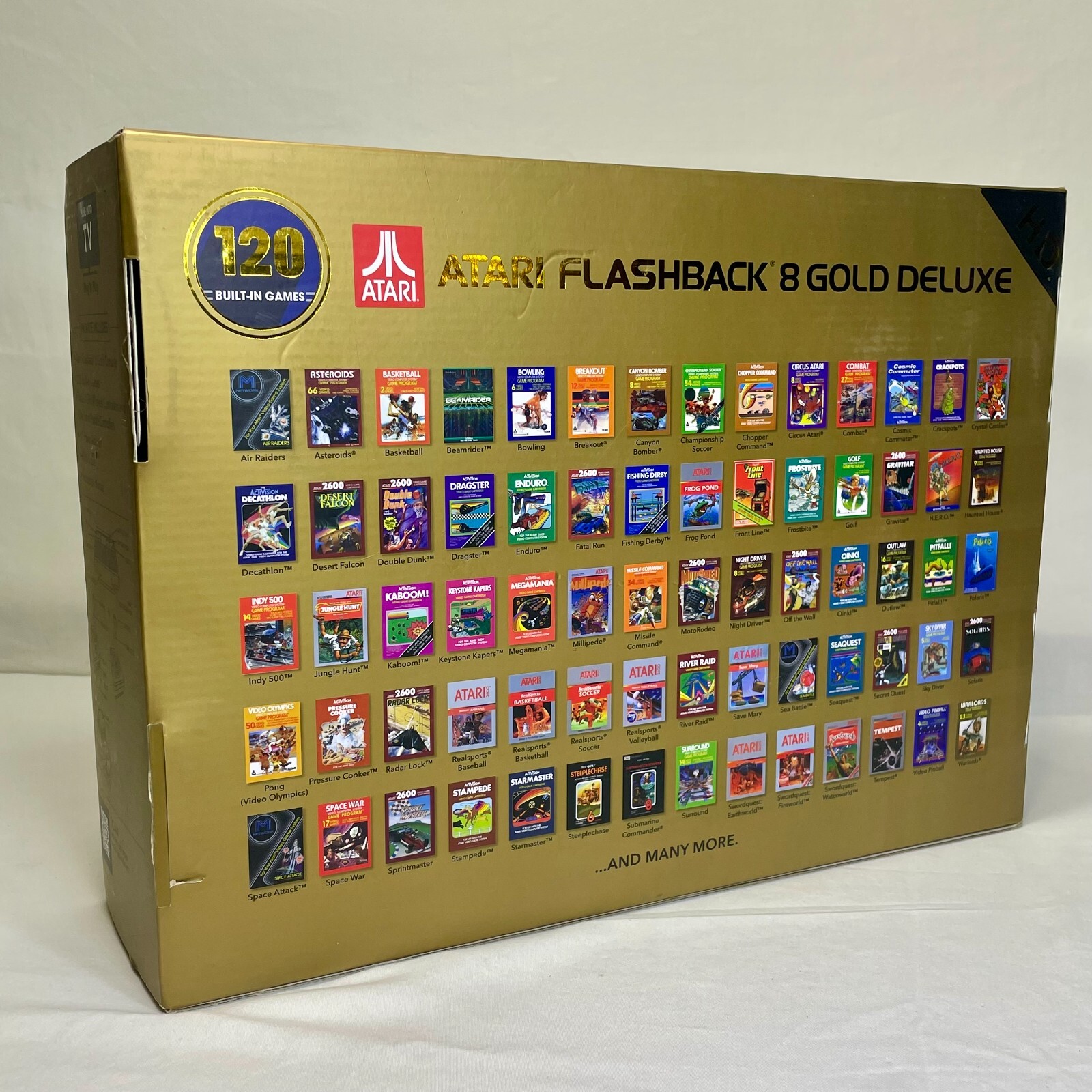 Atari Flashback 8 Gold Deluxe HDMI Retro Console 120 Games 2 Controllers + More