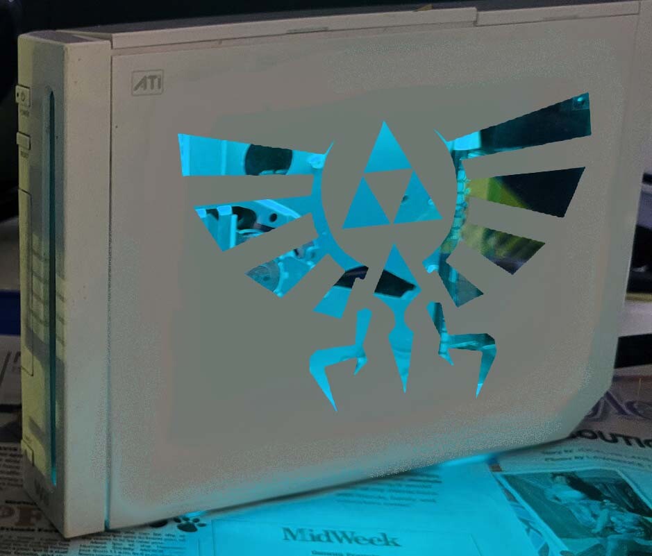 Custom Wii Top shell with RGB LED + Optional Wii console with AVE-Hdmi installed