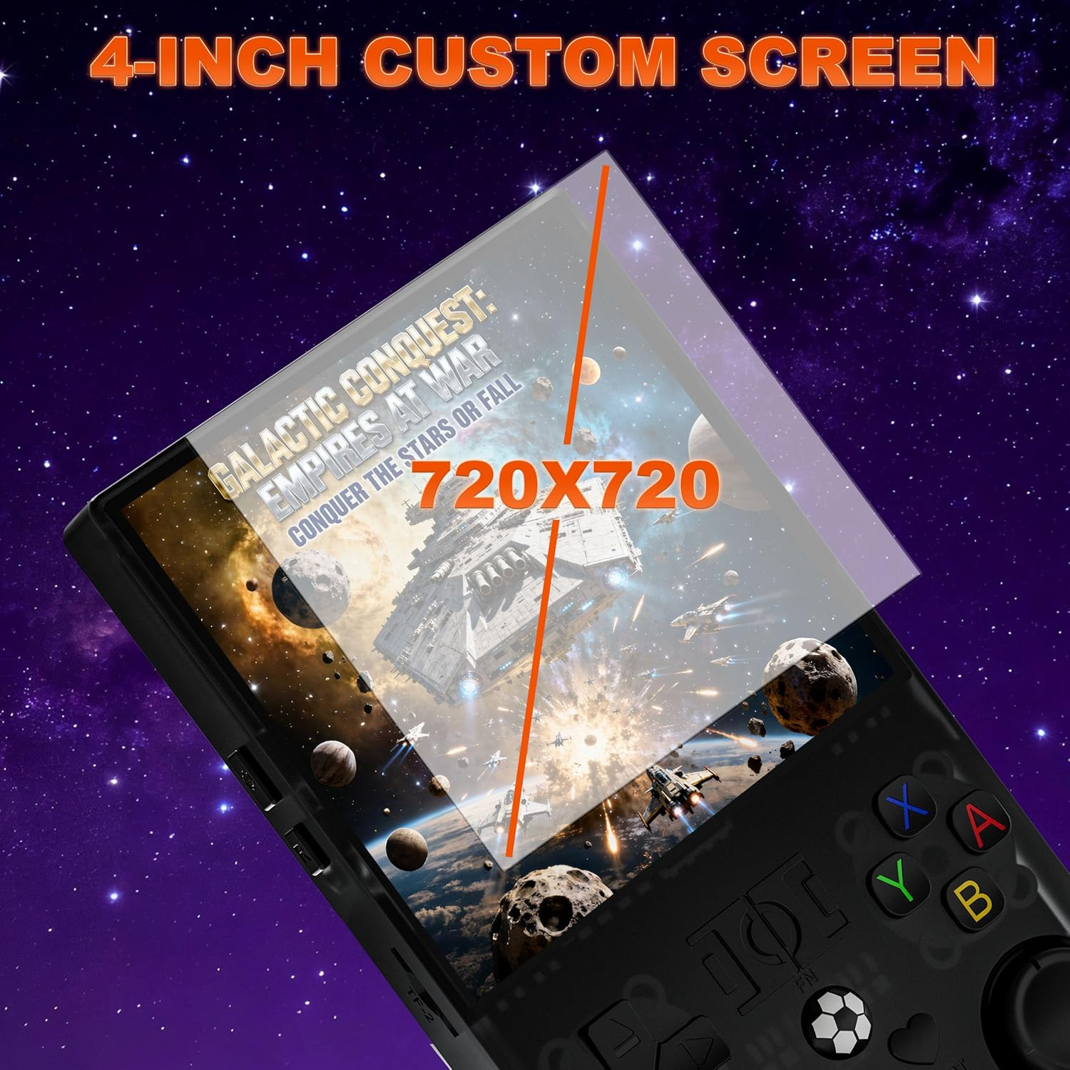 R36MAX Retro Handheld Game Console, 4.0 Inch IPS Screen, 64G TF Card, 4000Mah Ba
