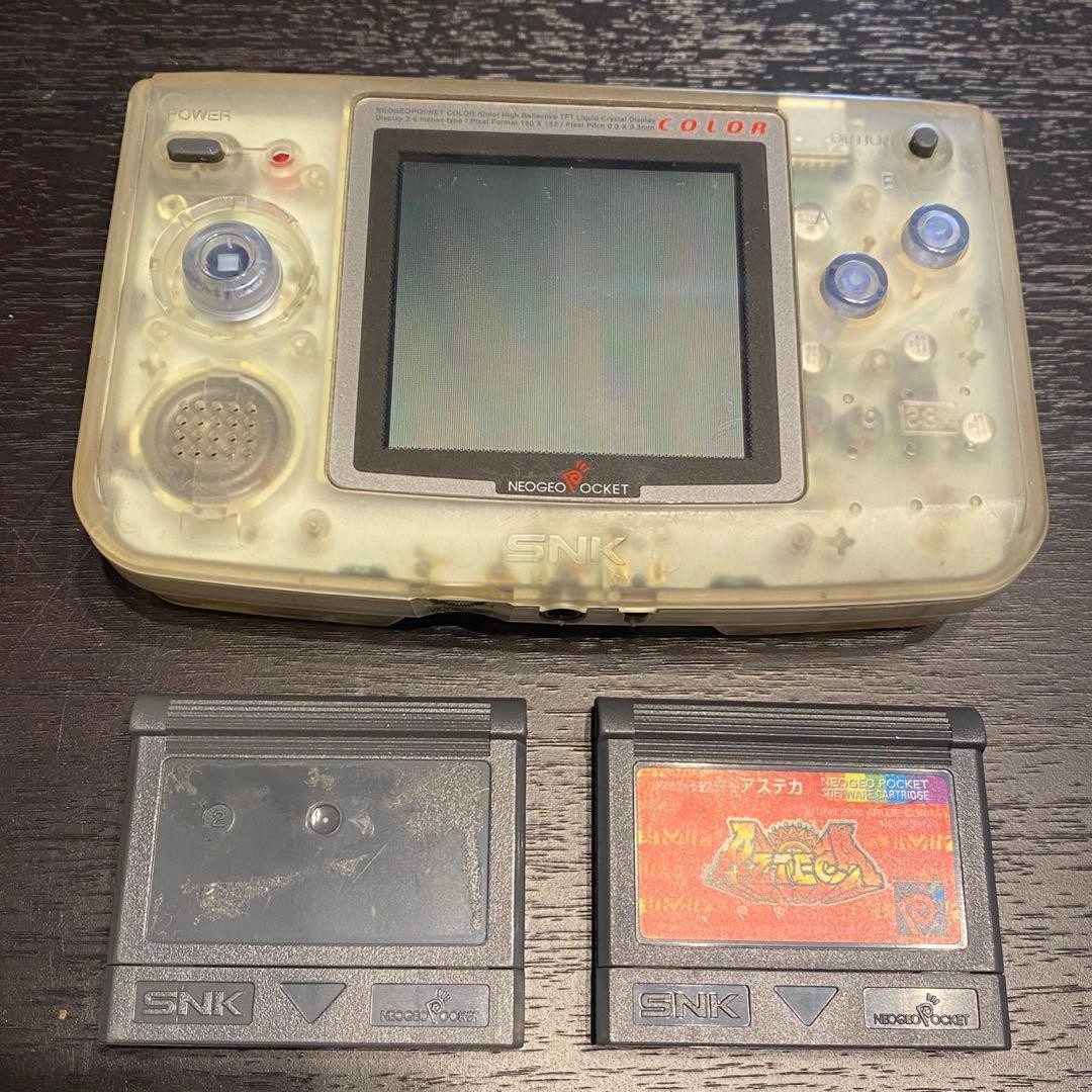 Neo Geo Pocket Color Console Skeleton Clear SNK Tested s2219M