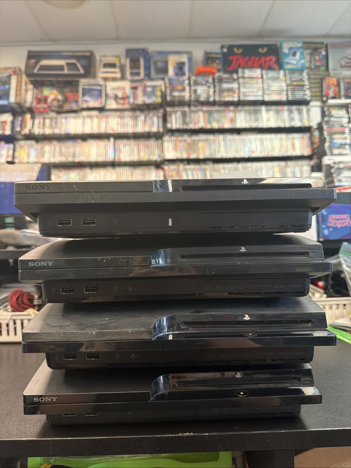 Lot Of 4 Sony PlayStation 3 slims Consoles (For Parts/Repair)