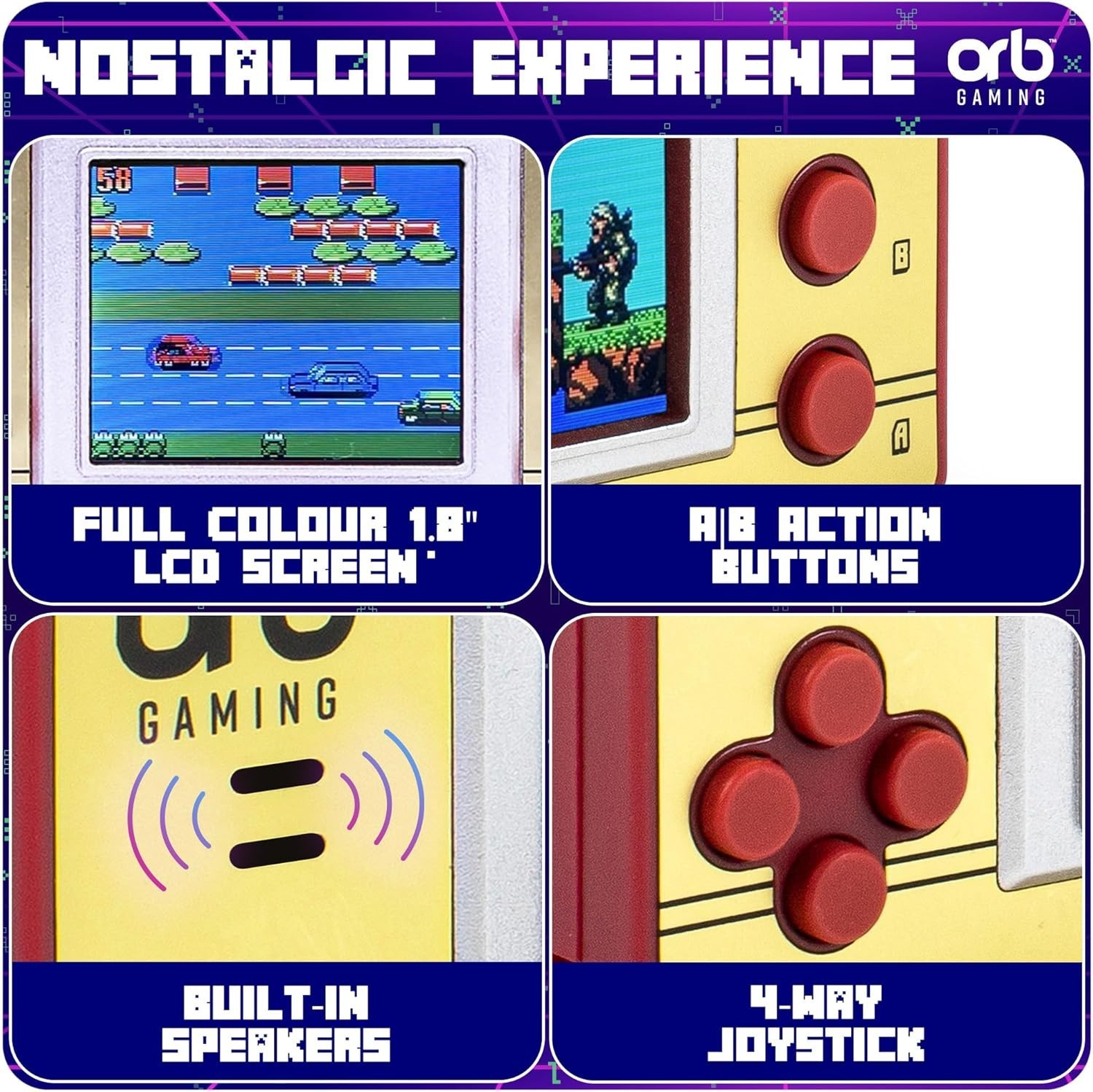 Immersive Retro Gaming Experience – Mini Console with 150 Built-in Games