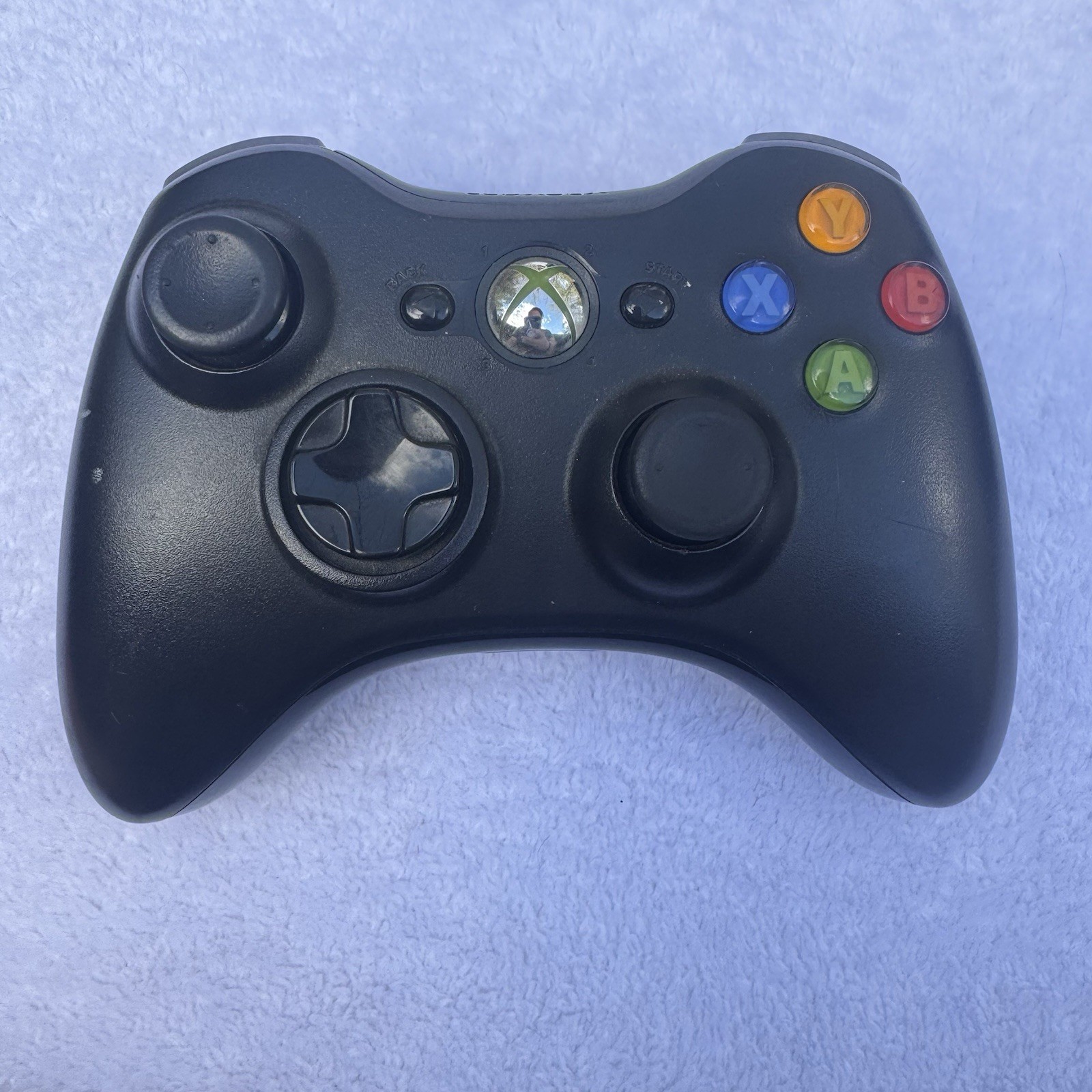 Xbox 360 Slim Black Console Bundle Tested Working 2 OEM Wireless Controllers