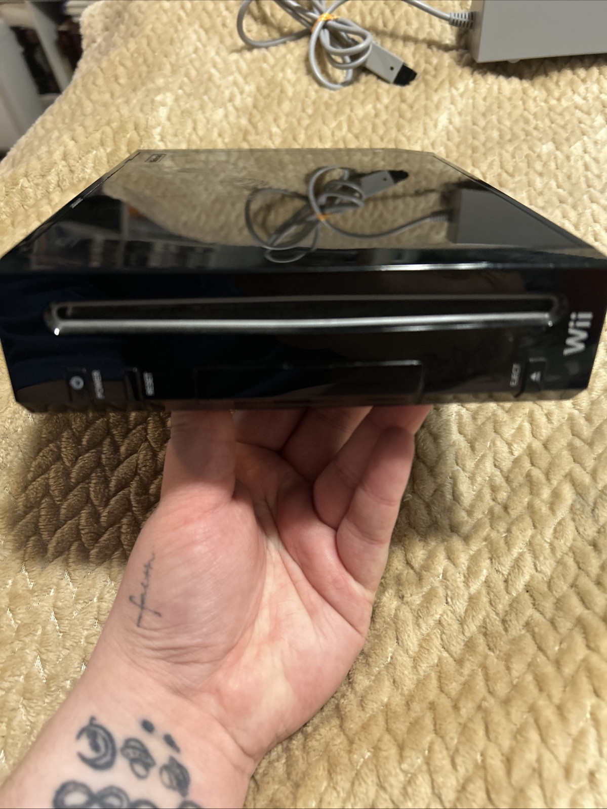 Nintendo Wii Black Console, All Tested And Working. No Remote.