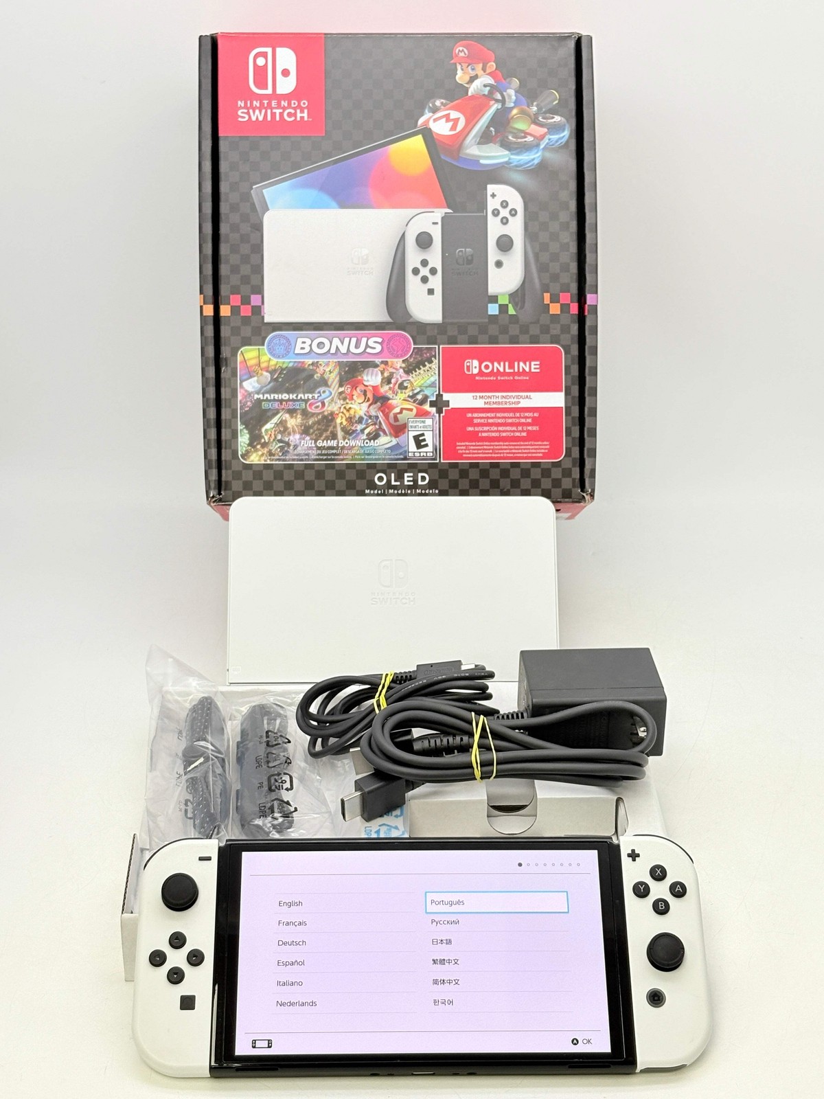 Nintendo Switch OLED HEG-001 64GB White Mario Kart 8 Deluxe