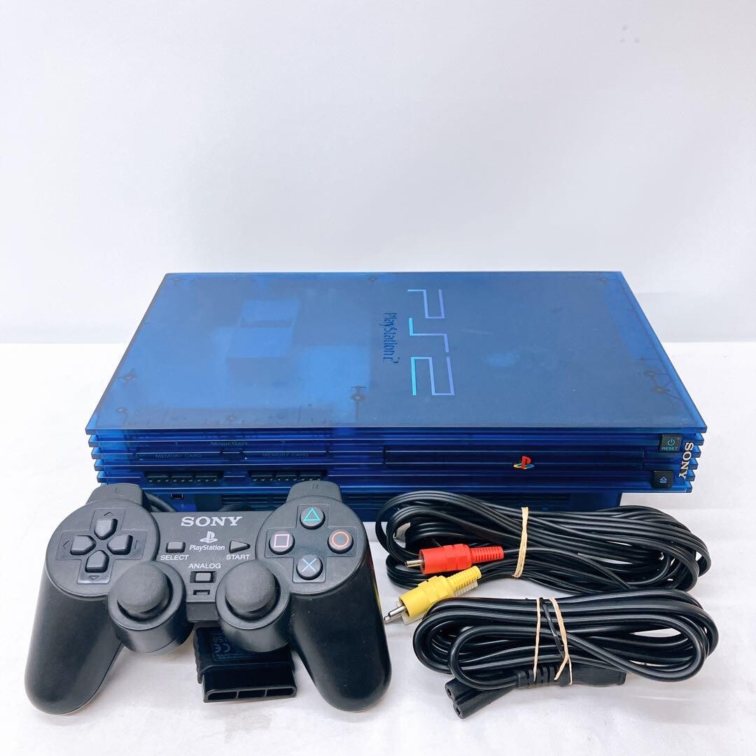 Sony Playstation2 PS2 Ocean Blue SCPH-3700 Limited Color Japanese Ver Used