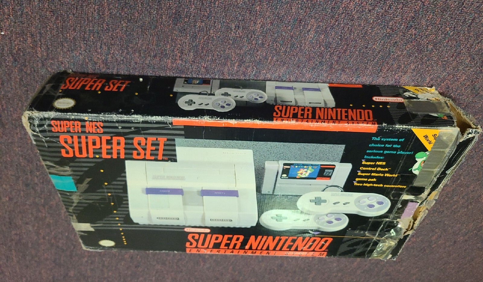 Super NES Super Set Console System Super Mario Super Set (Tested & Works Well)