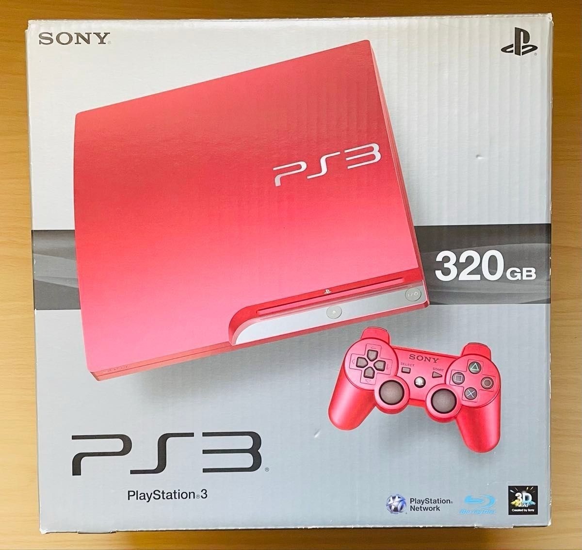 Sony PlayStation 3 PS3 Scarlet Red Console CECH 3000B 320GB W/Box