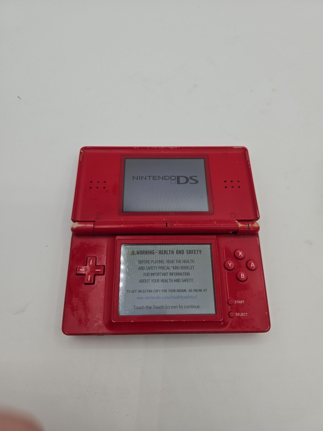 Nintendo DS Lite Red Super Mario Edition charger – Hinge Cracked Parts Only