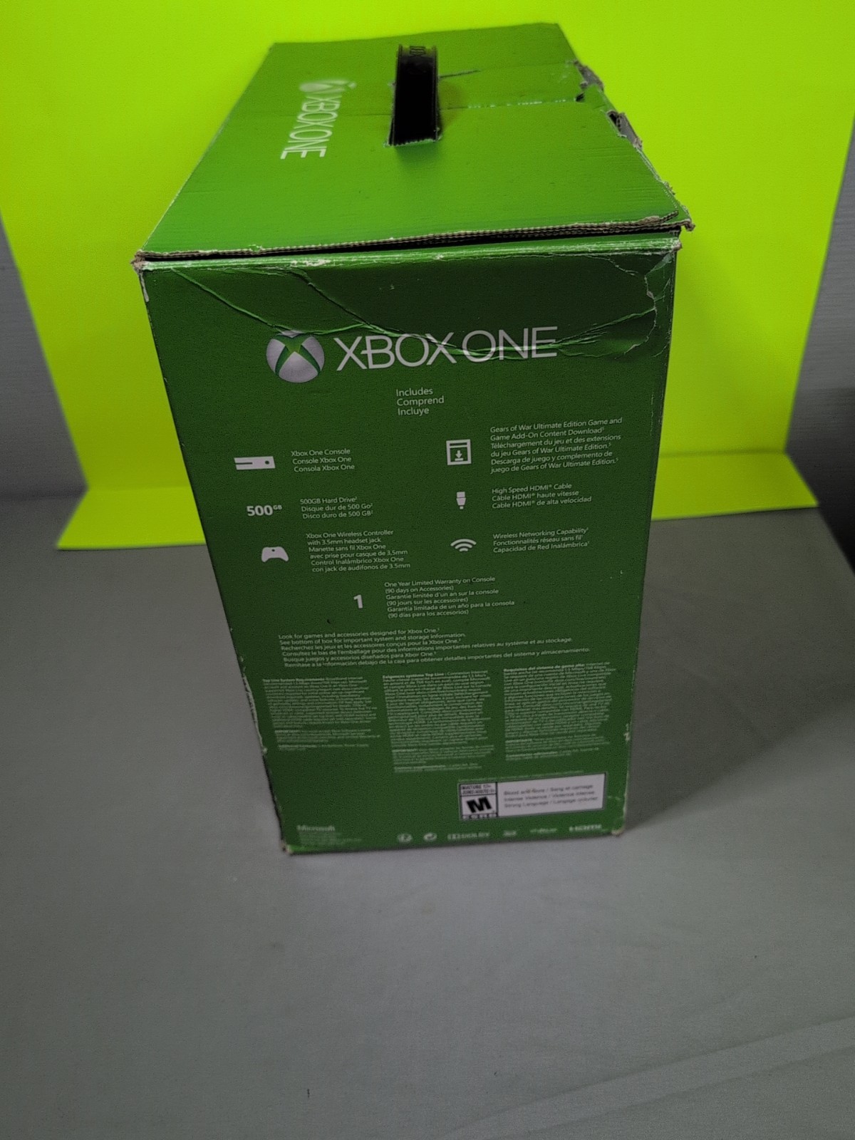 Xbox One 500GB Gears of War Ultimate Edition Console Box Only (NO CONSOLE)