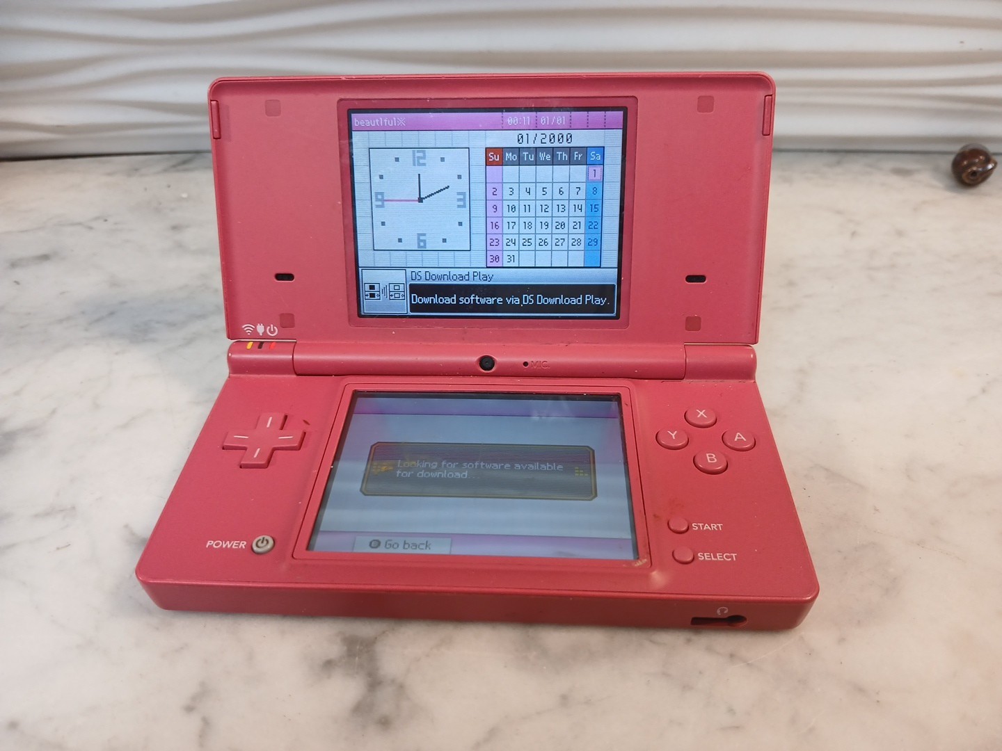 Nintendo DSi Hot Pink Model TWL-001(USA) Handheld Console No Stylus No Charger