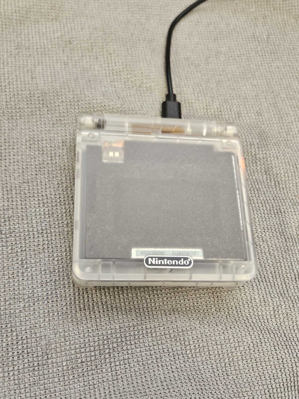 Gameboy Advance SP AGS-001 – Clear Shell – USB-C Charging – New Battery