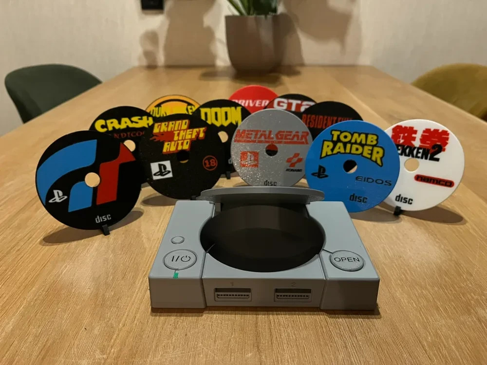 Playstation 1 Console + 12 Game Coasters