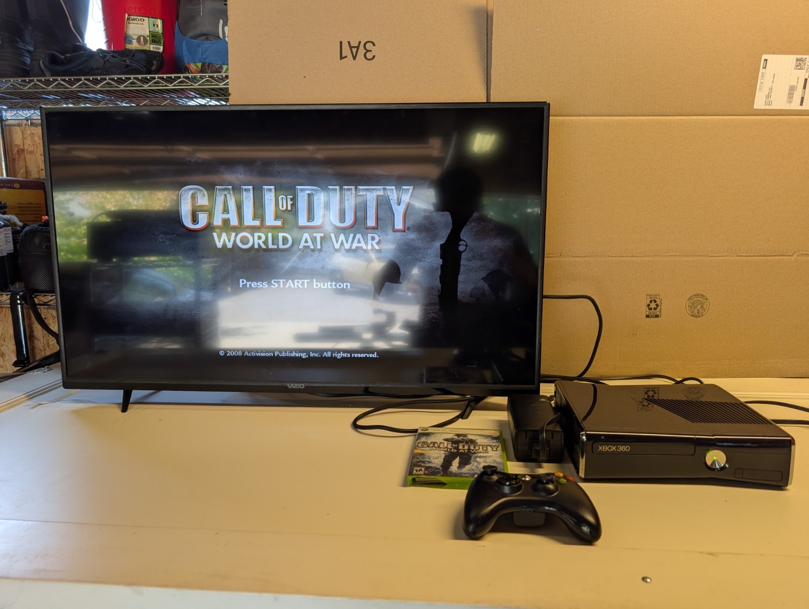Microsoft Xbox 360 S Slim Console Bundle w/15 Games, Controller & Cord Read Desc