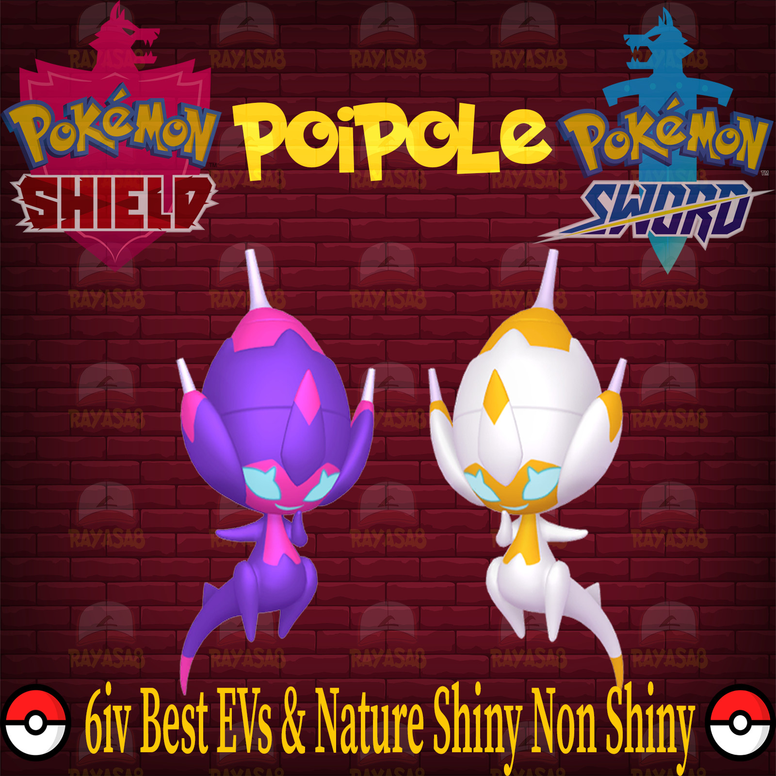 🌟Poipole Ultra Beast Shiny Non Shiny Best Stats Pokemon Sword and Shield Home🌟