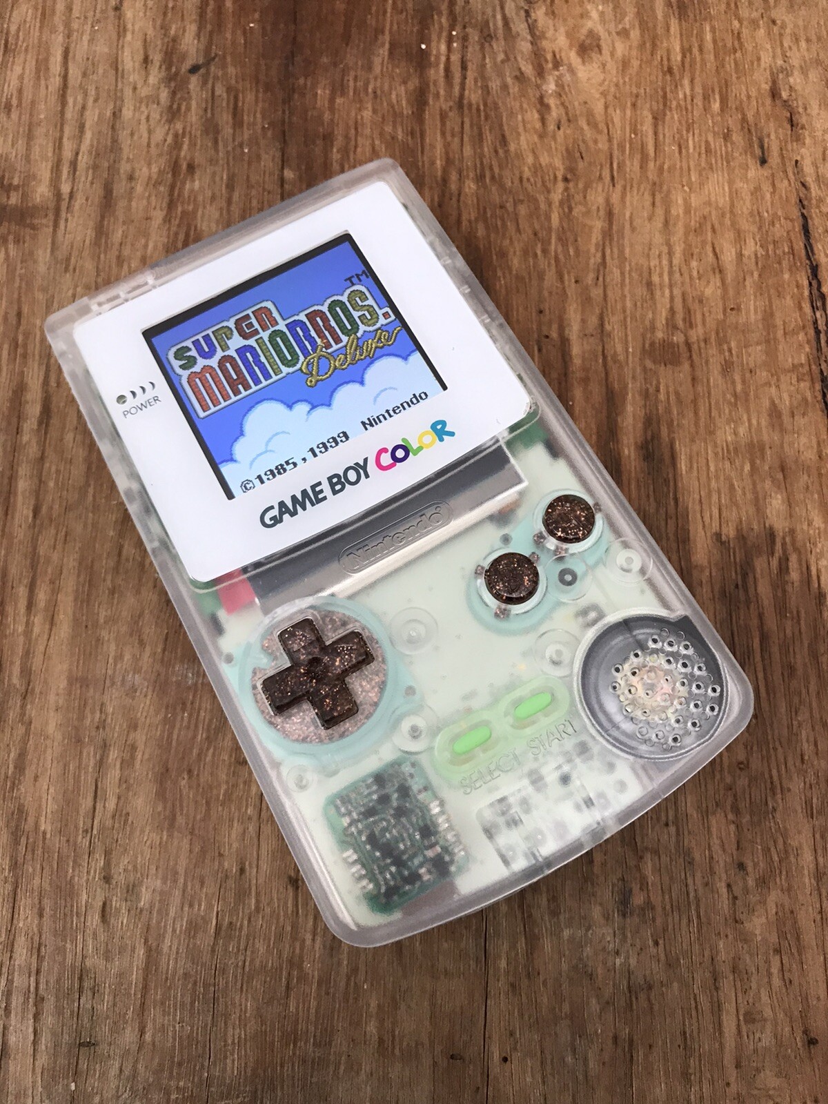 Nintendo Gameboy Colour Color Clear Bronze Game Console IPS V2 GBC Backlit