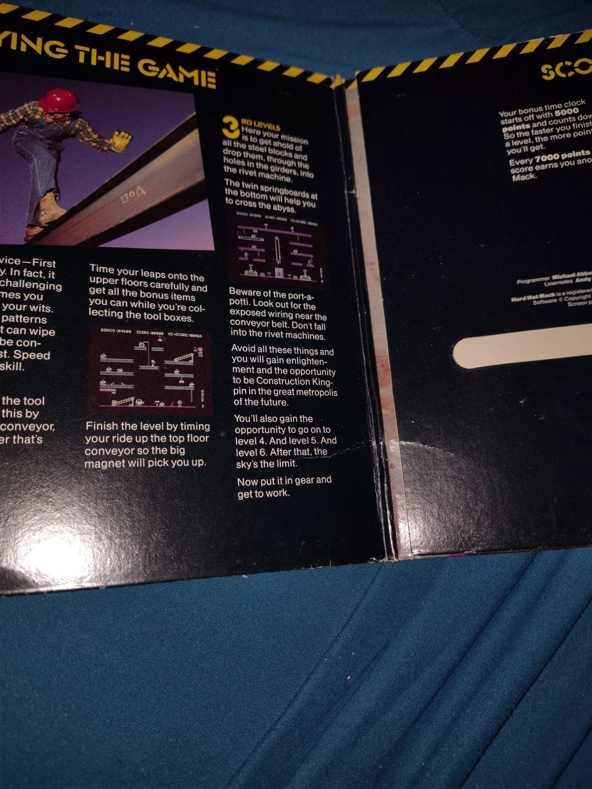 Hard Hat Mack 1983 Electronic Arts Atari Home Computers Platform Video Game Disk