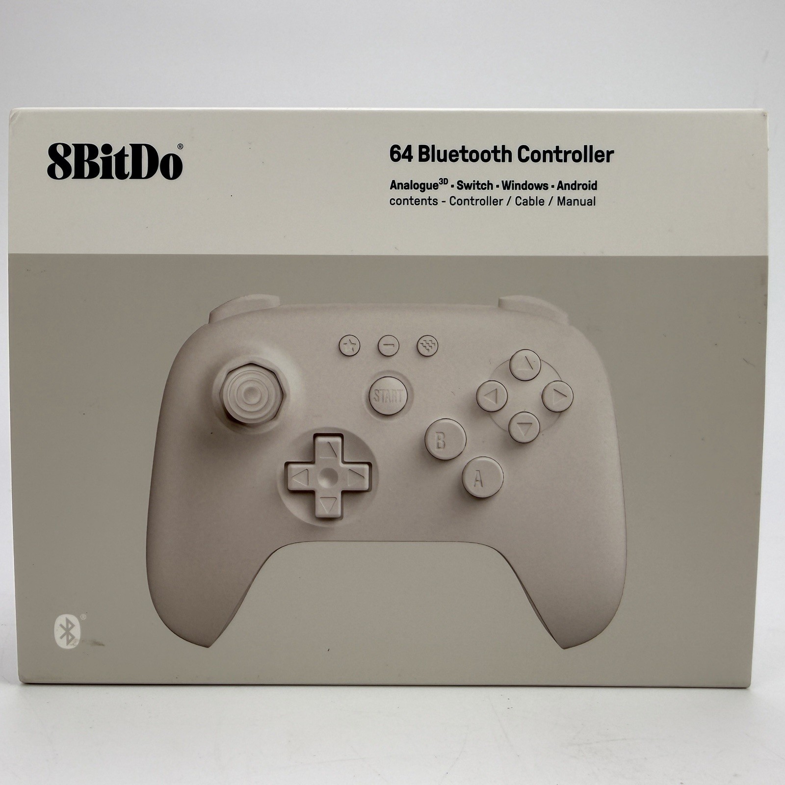 Analogue 3D Black Console Nintendo 64 N64 + White 8BitDo Bluetooth Controller