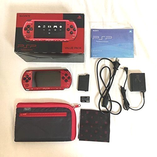 SONY PSP Console Value Pack Red & Black Japan RARE COLLECTORS ITEM Very Good