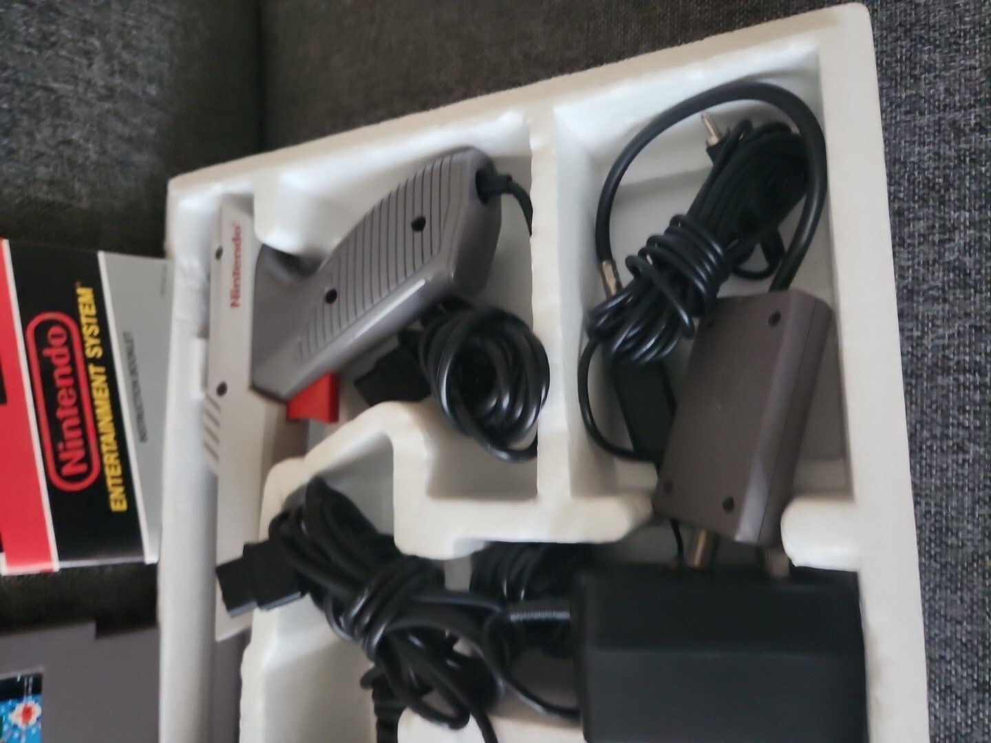 Nintendo NES Action Set Video Game System With BOX INSERTS Styrofoam Authentic