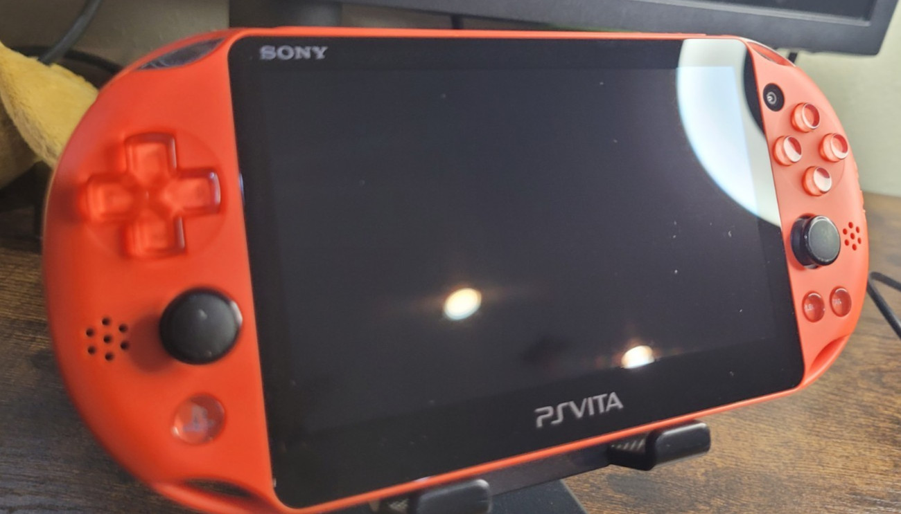 PlayStation Vita 2000 Orange Console PS Vita Slim Tested Working English Set