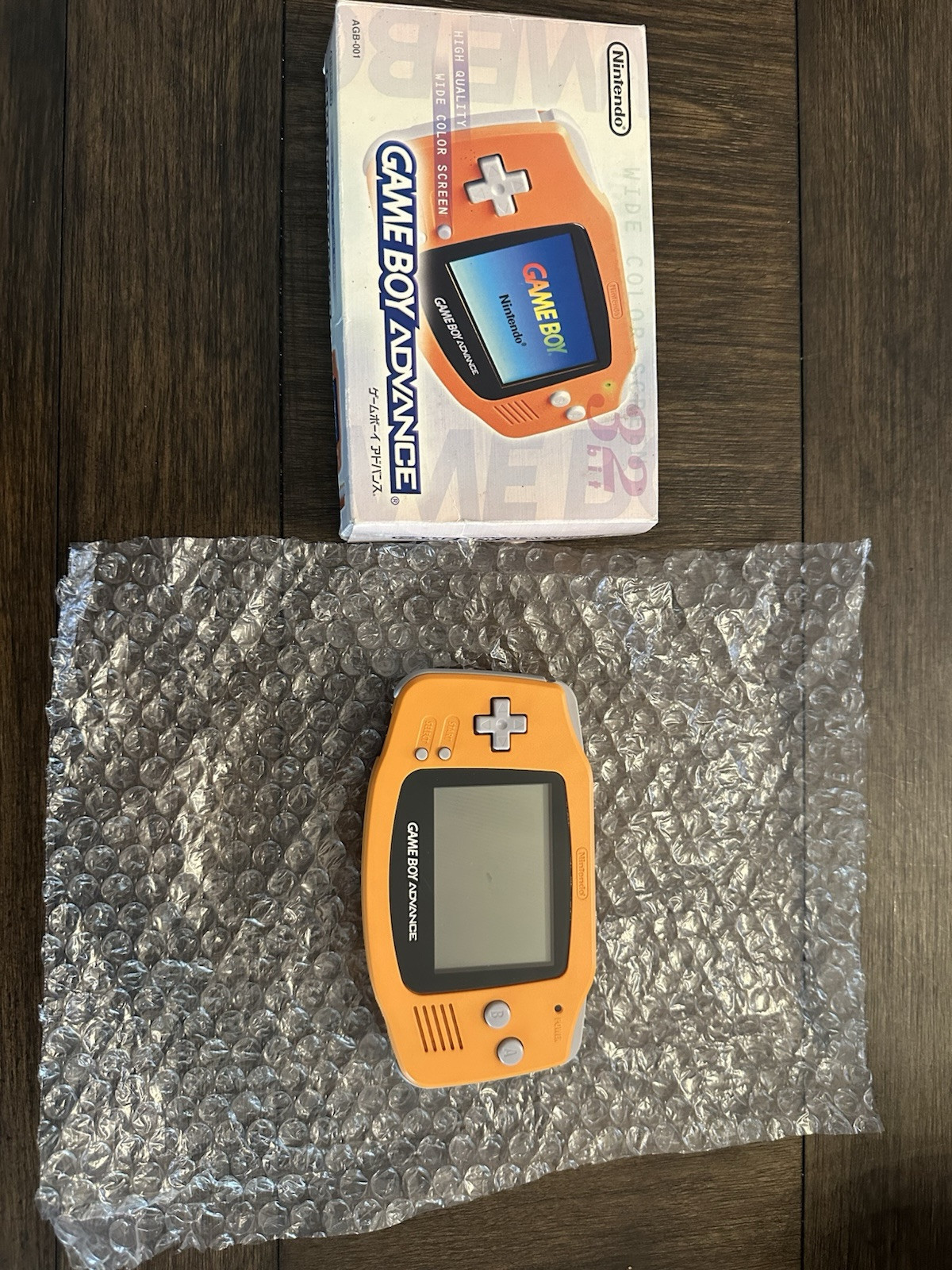 Nintendo Game Boy Advance AGB-001 Orange Japan Import Work Tested In Box JP