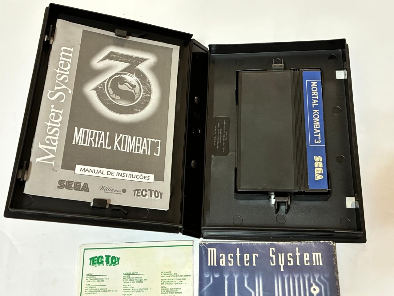 Sega Master System Tectoy : Mortal Kombat 3 complete manual poster Exclusive gam