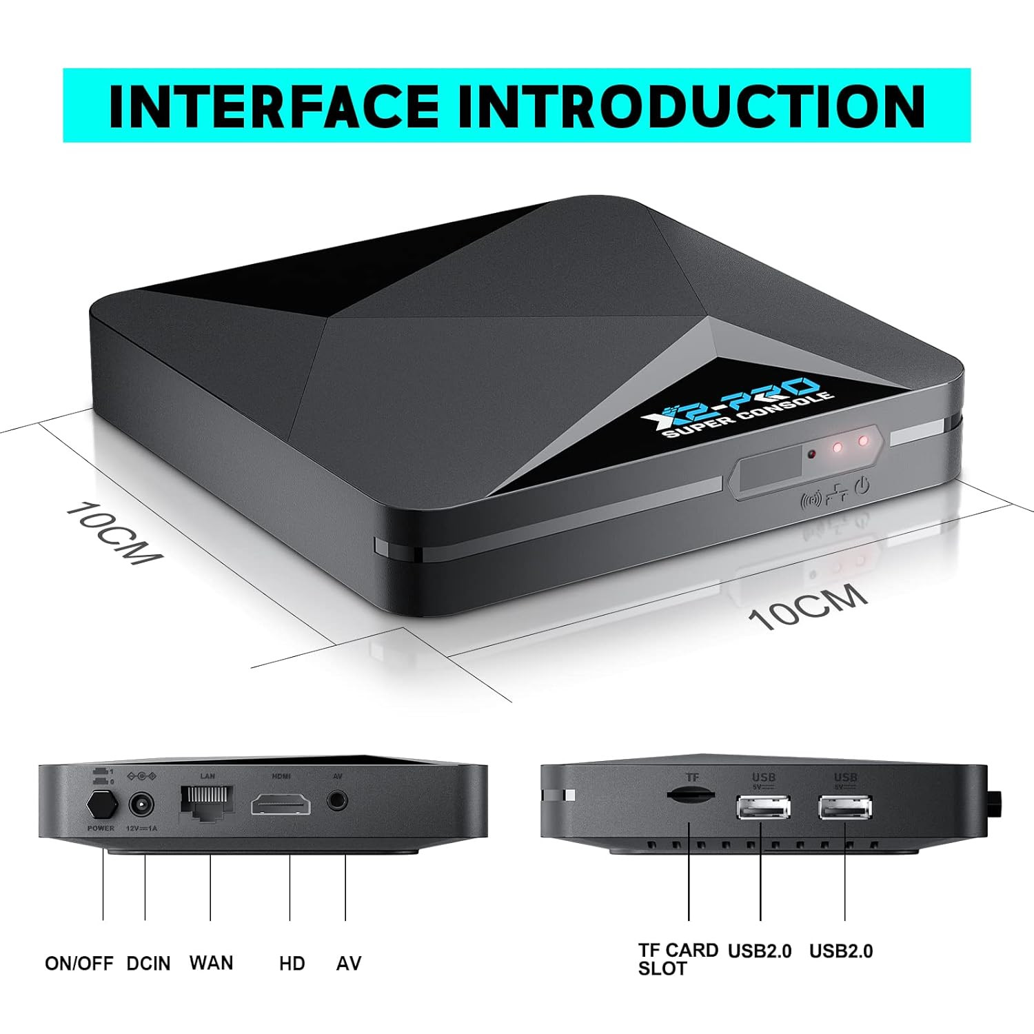 Super Console X2 Pro Built-In 60,000+ Classic Games,Retro Video Console Compatib