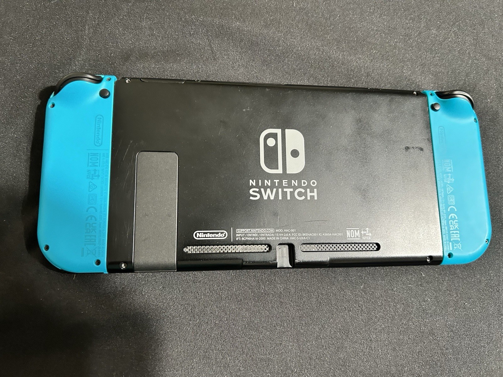 Nintendo Switch HAC-001 Console Black/Blue Joy-Con, Dock, HDMI Cable, Adapter