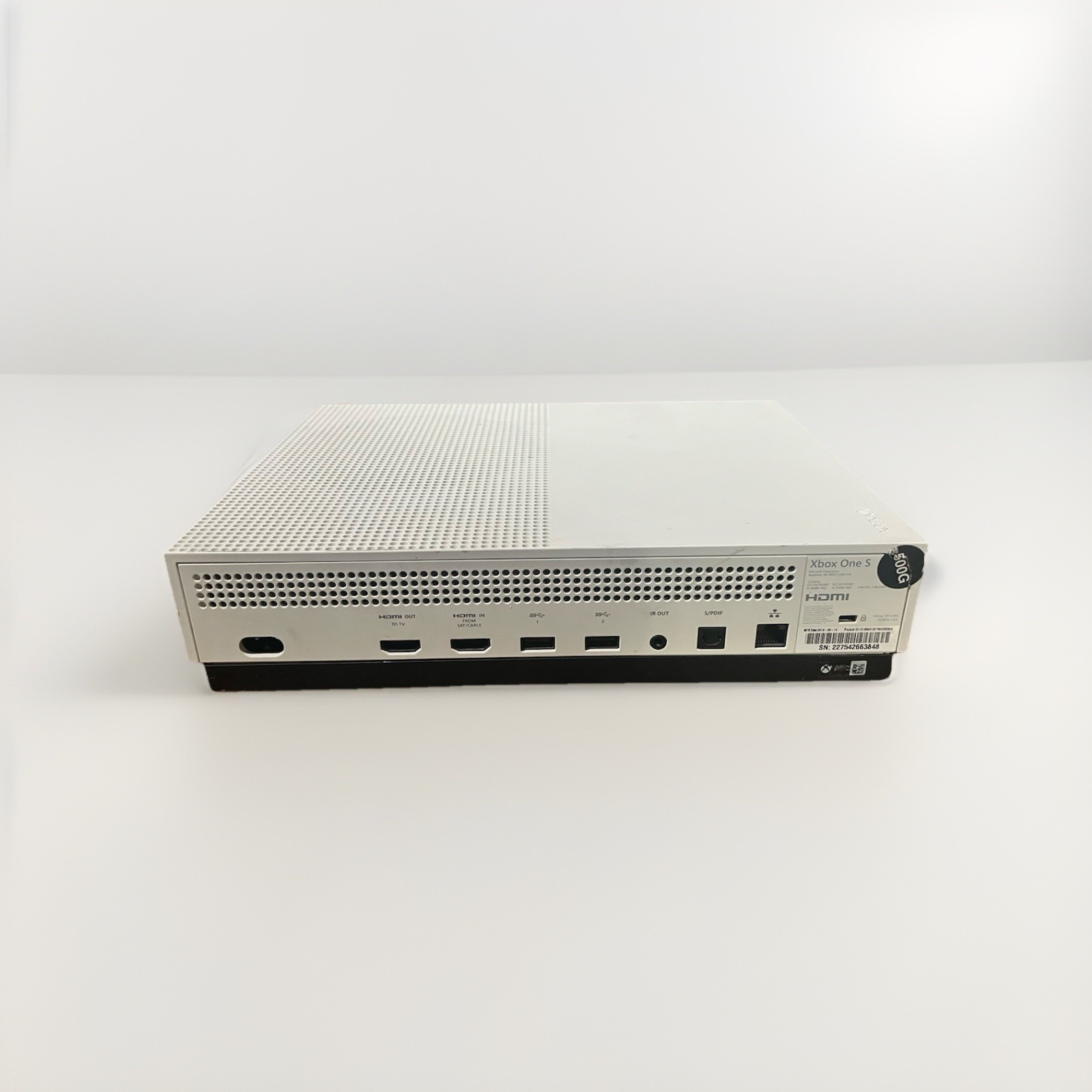 Microsoft Xbox One S Model 1681 White Console HDMI USB-A Ethernet Wi-Fi