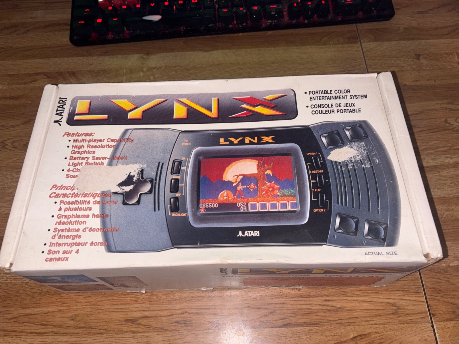 Atari Lynx System with Box and Manual Tested Working