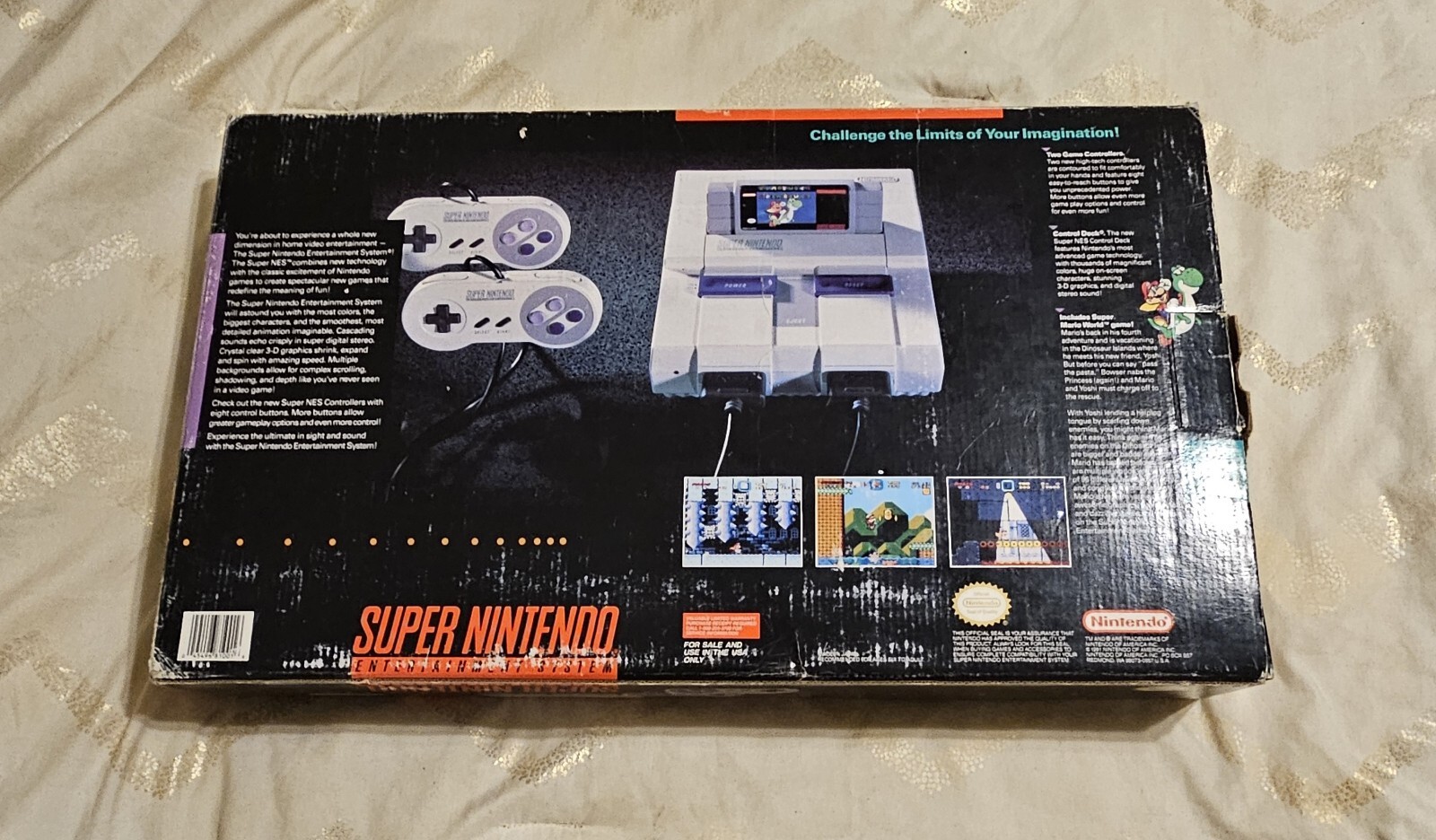 Nintendo SNES Console System CIB ⭐️ With Super Mario World 🍄 RARE 1st PRINT 🧱