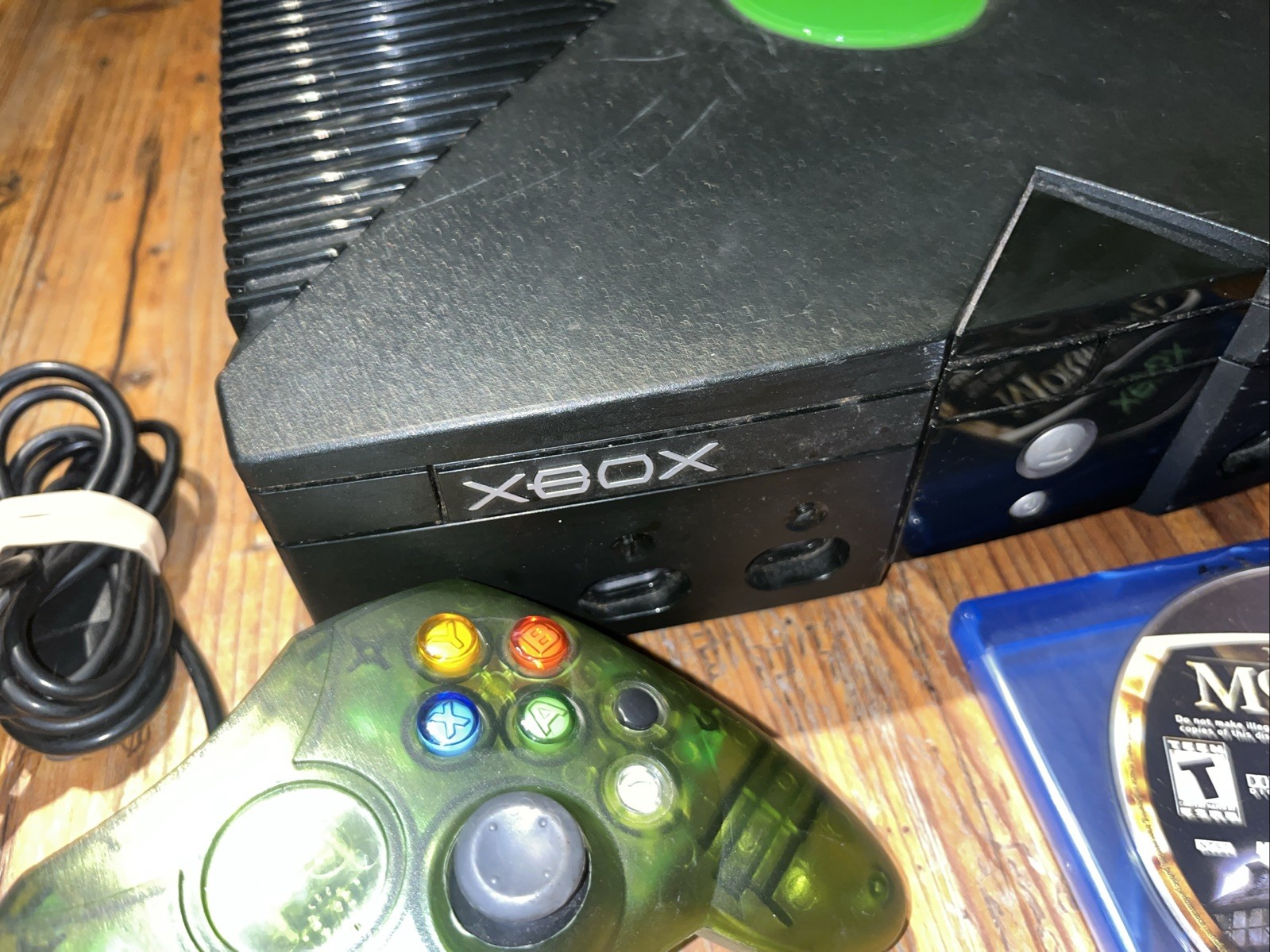 Microsoft Original Xbox Classic OG Console Controller Game For Parts Or Repair
