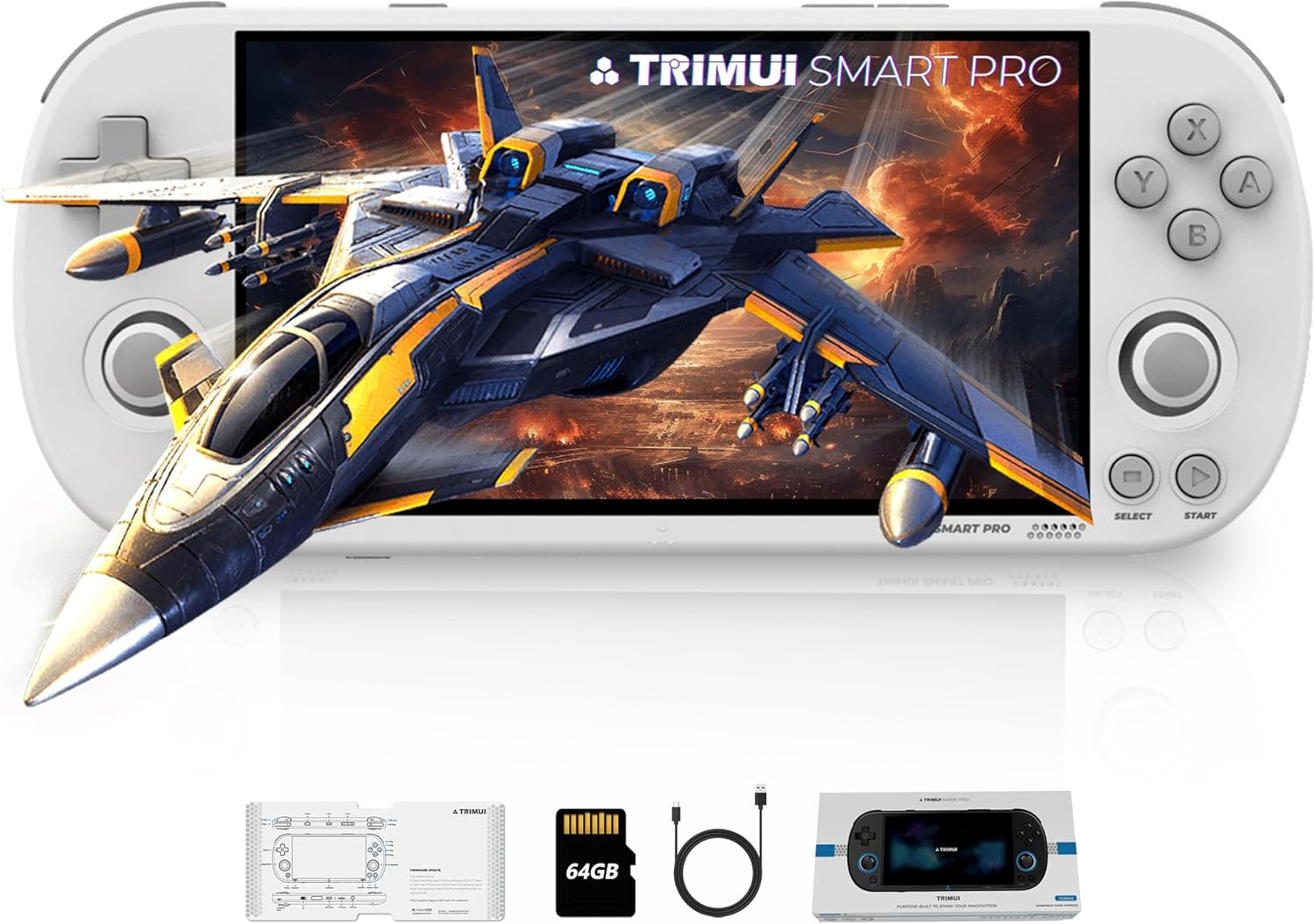 Smart Pro Handheld Game Console, Retro Hand Held Video Gaming Consoles with 64G/