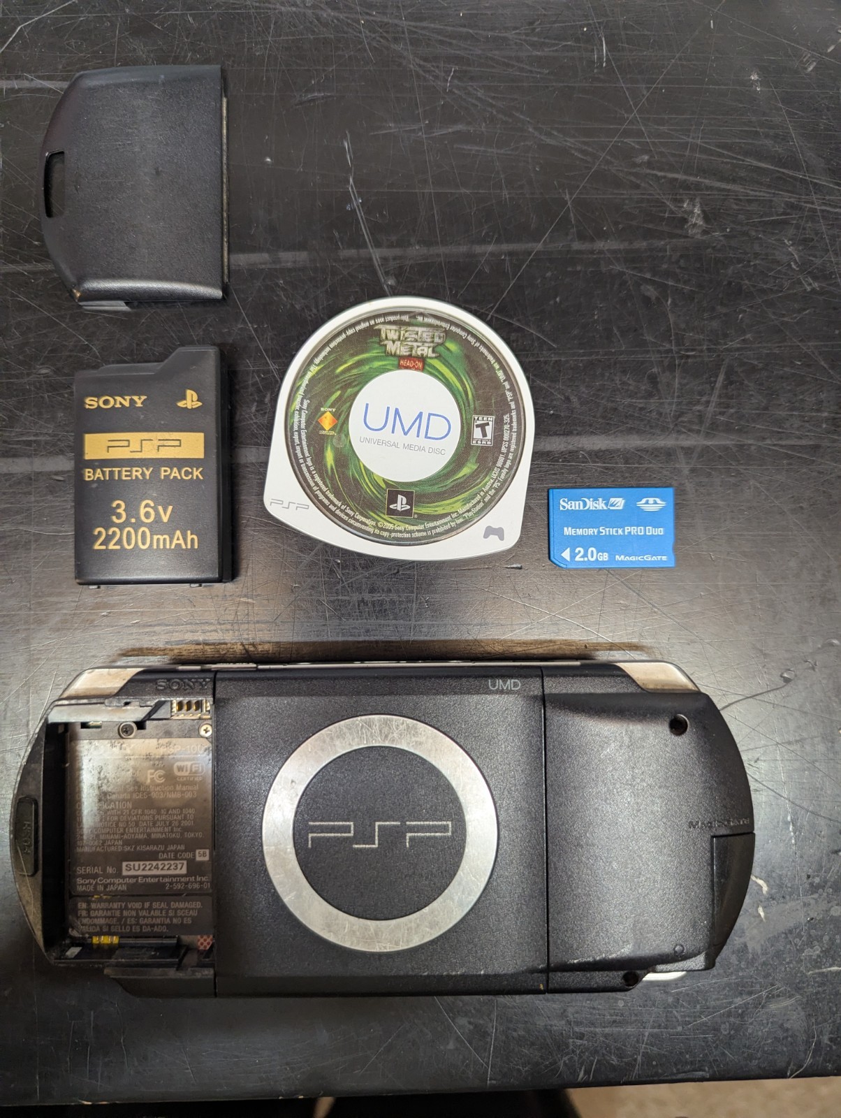 Sony PlayStation Portable Bundle – Black (PSP-1001) + 2 Games And Memory Card