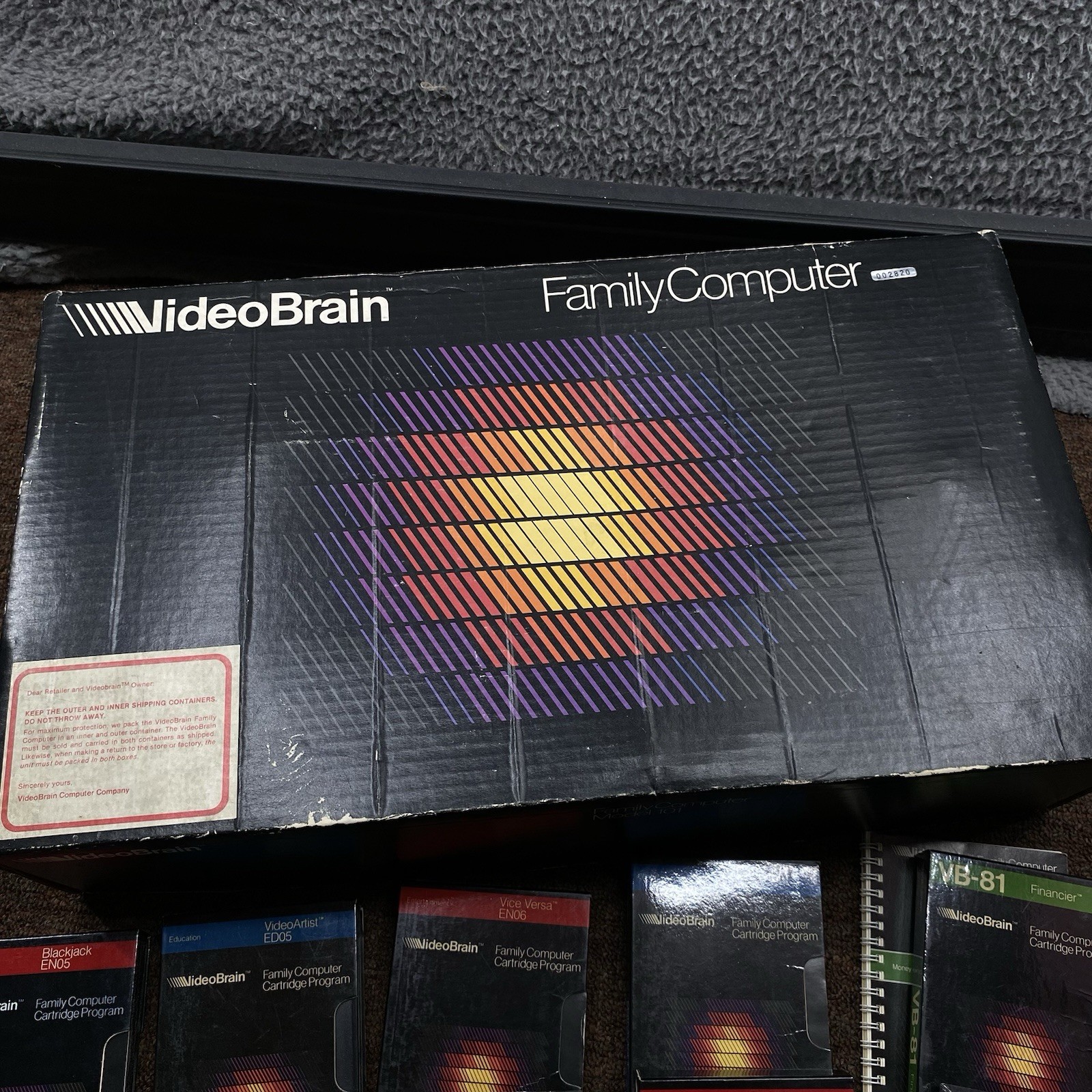 Video Brain Family Computer 101 Console 1977 Umtech 2 Controllers – 11 Games