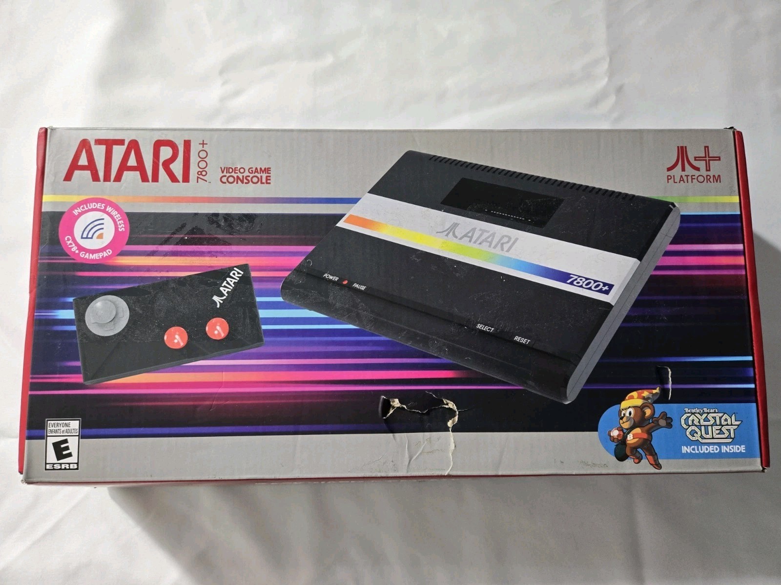 Atari 7800 Video Game Console With Crystal Quest And Controller