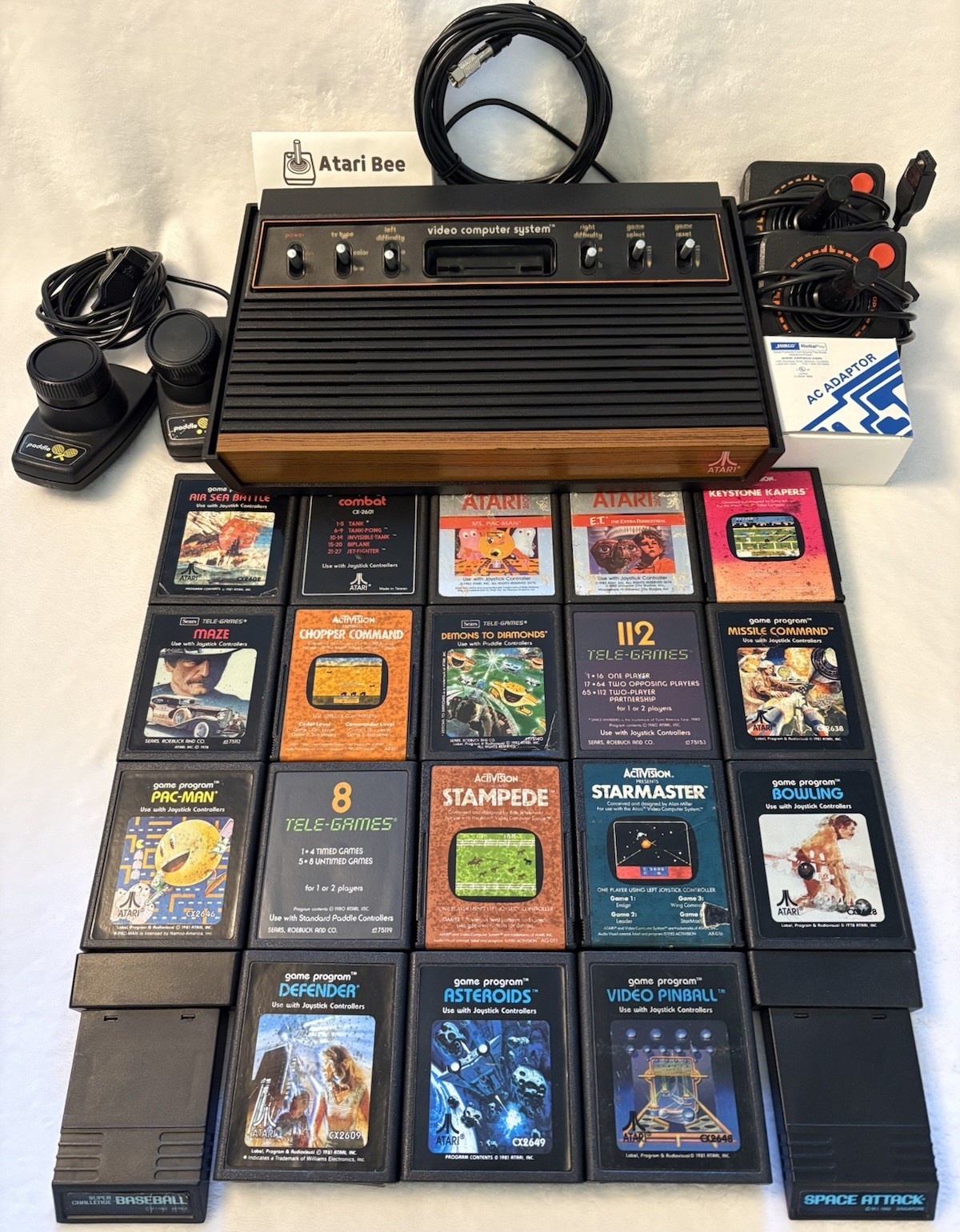 TESTED Atari 2600 Full Bundle: Sixer Console, 20 Games, 4 Controllers – Video