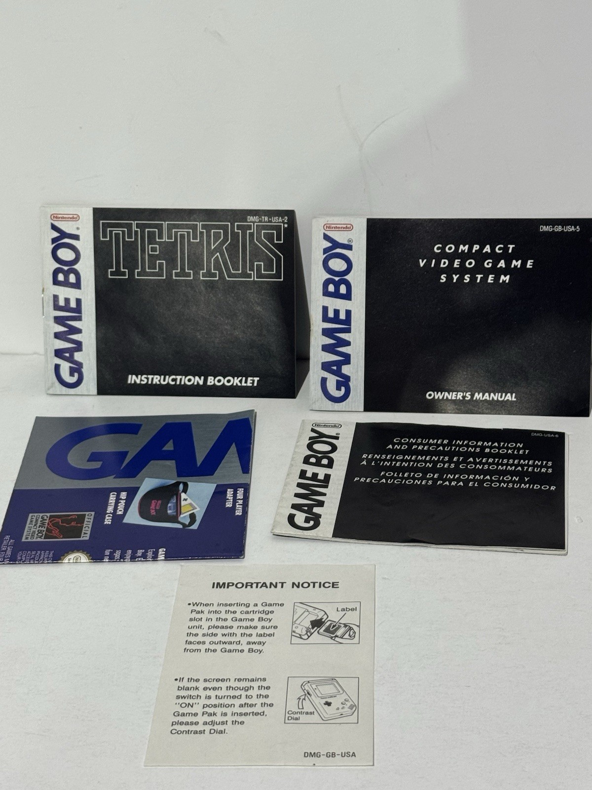 Nintendo Game Boy Handheld System Gray DMG-01 Complete in Box CIB w/ Earbuds