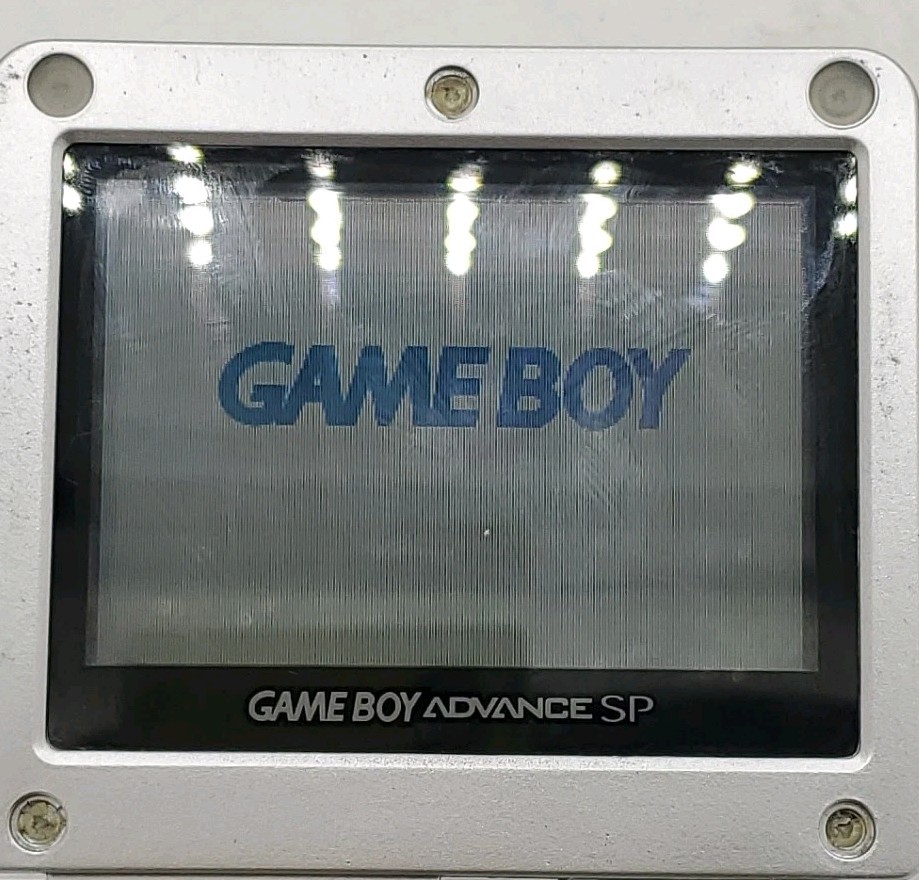 Nintendo Game Boy Advance SP AGS-001 Silver Console Tested Working