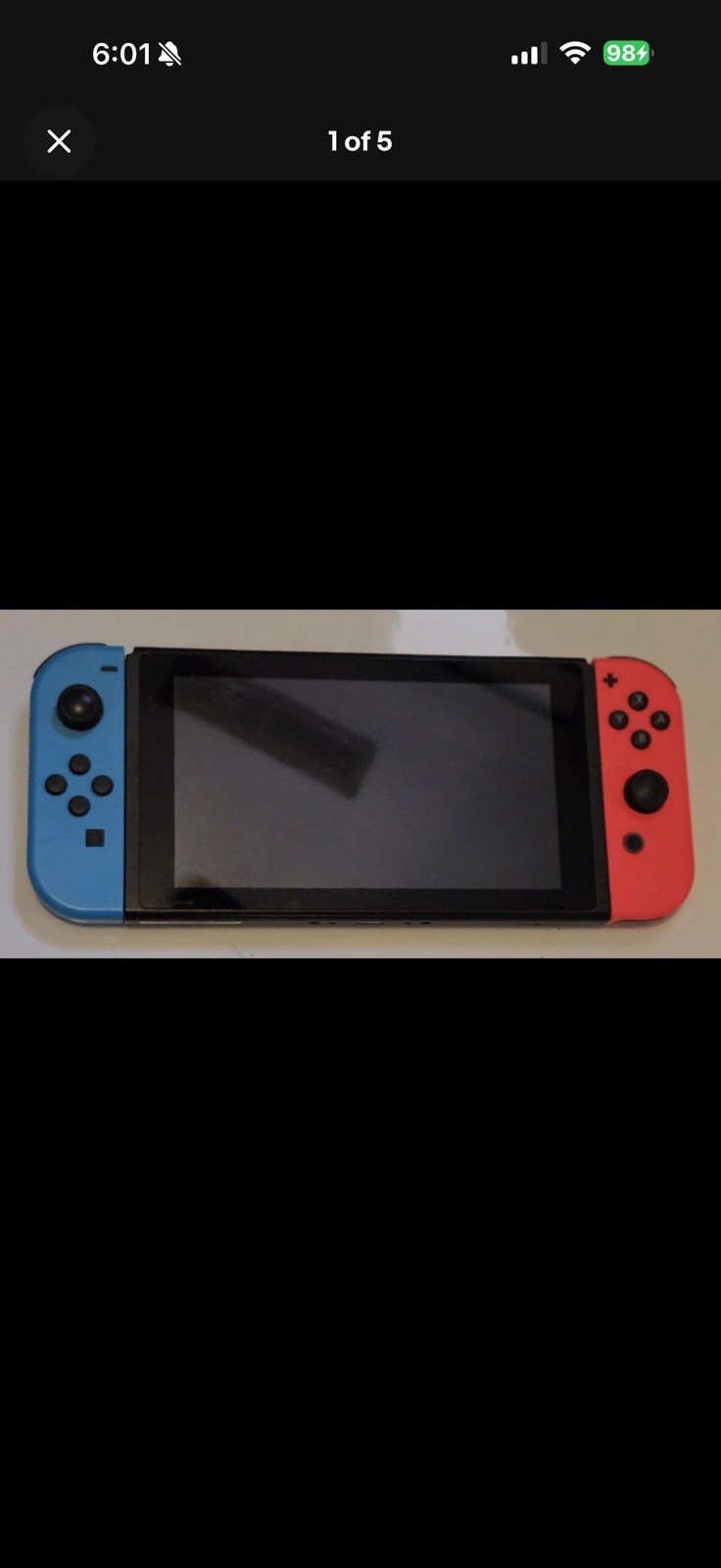 Hacked Nintendo Switch Console Neon RedBlue Joy-Con + Grip 32GB 1080p HDMI Wi-Fí