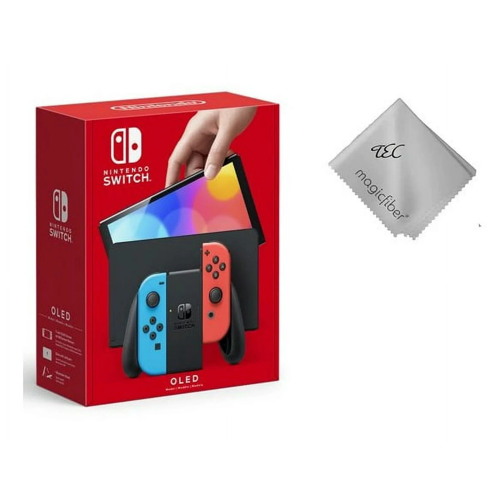 NEW Nintendo Switch OLED 64GB Neon Red Blue Joy-Con