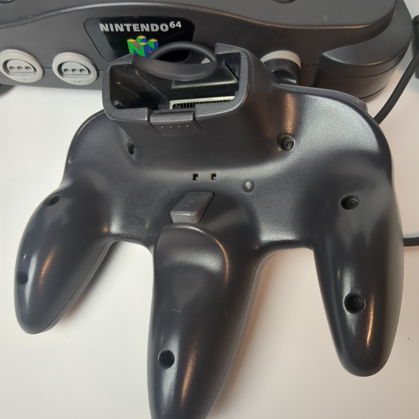 Nintendo 64 N64 Black Console Controller Power AV Cable Jumper Pak Tested Works