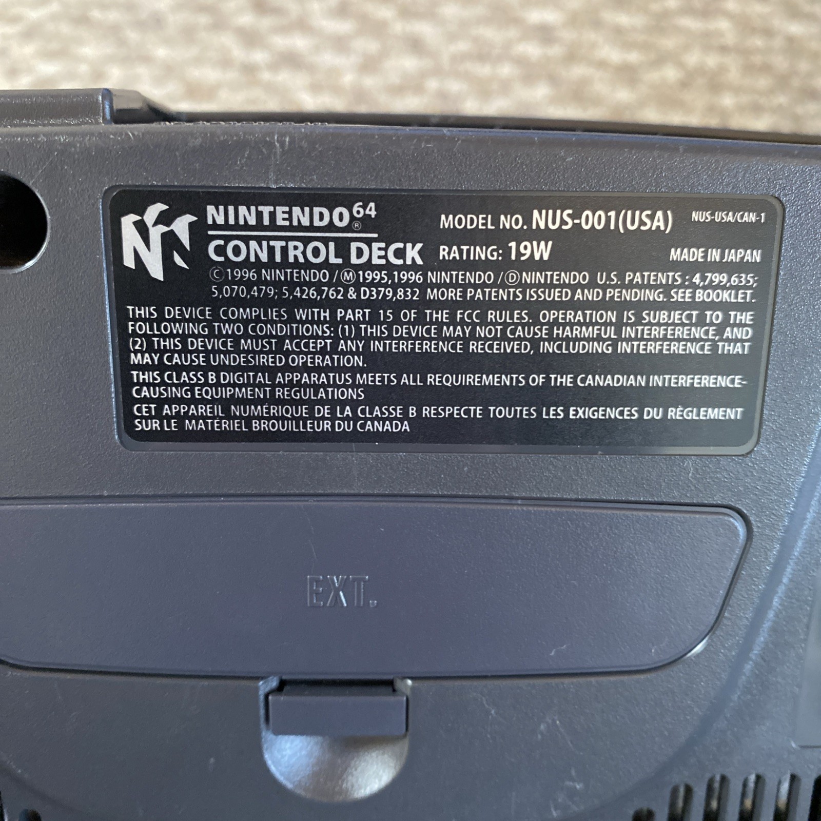 Nintendo 64 Console N64 w/ Controller Power & AV Cables Tested Working ALL OEM
