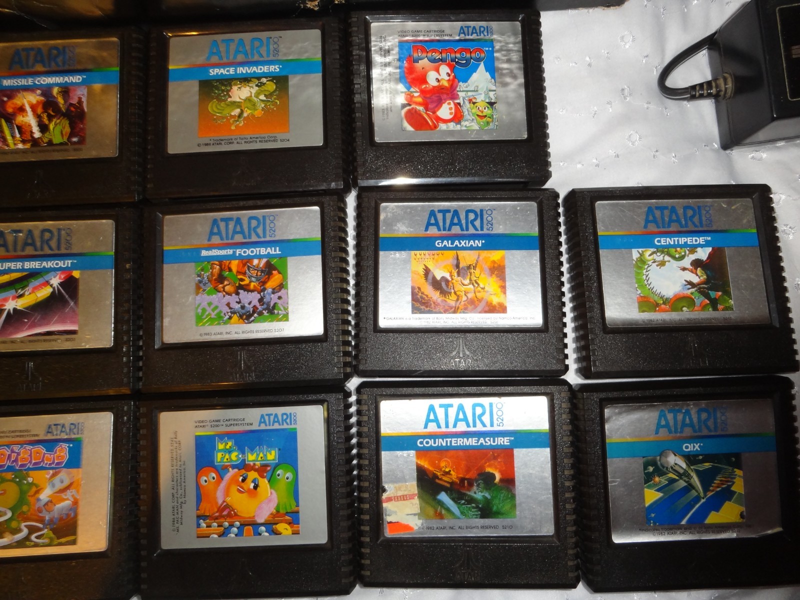 Atari 5200 Console 4-Port Bundle with 17 Games, power supply, RF Adapter READ!
