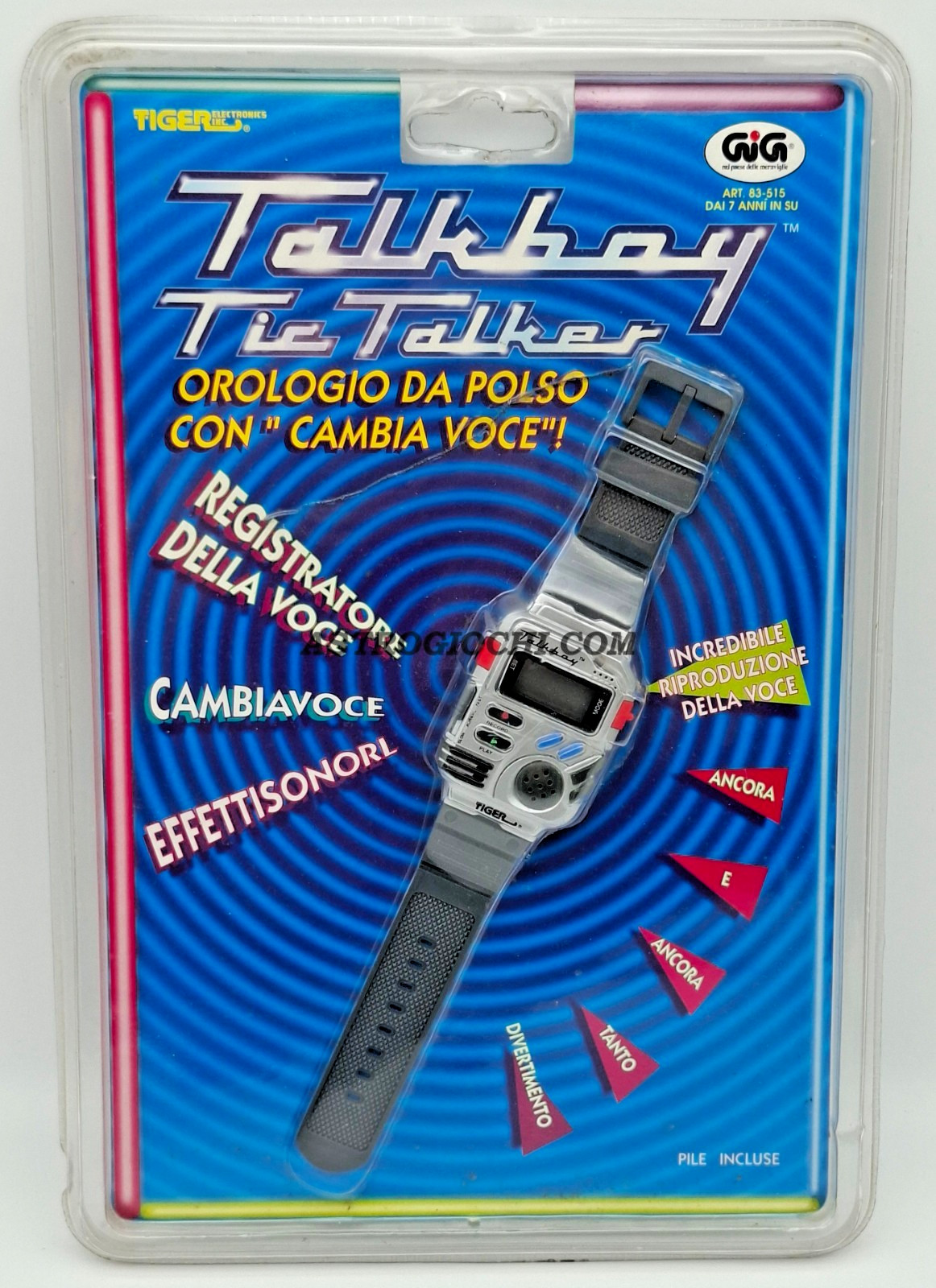 GIG TIGER ELECTRONIC HOME ALONE TALKBOY SPY GAME WATCH VINTAGE ’90 NEW IN BOX