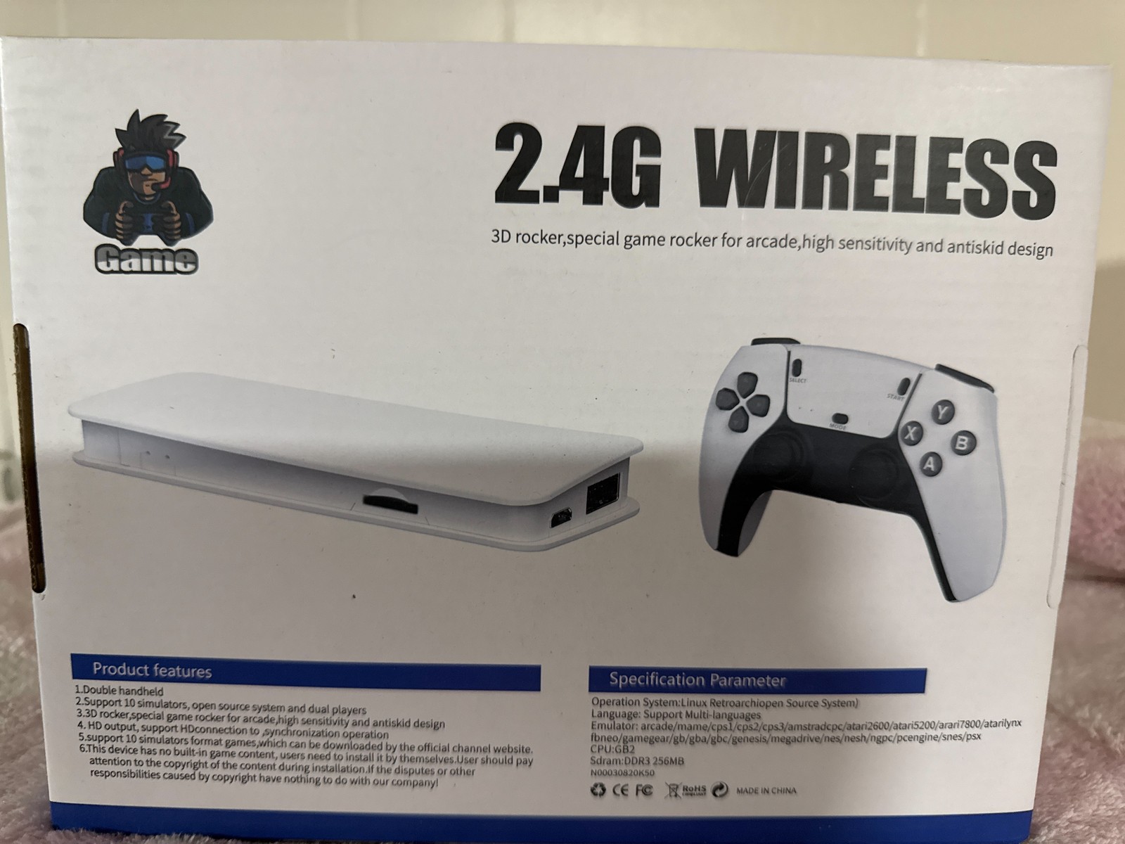 Retro Game Console 4K HDMI 2.4G Wireless Controller 3D Rocker Dual Player Arcade