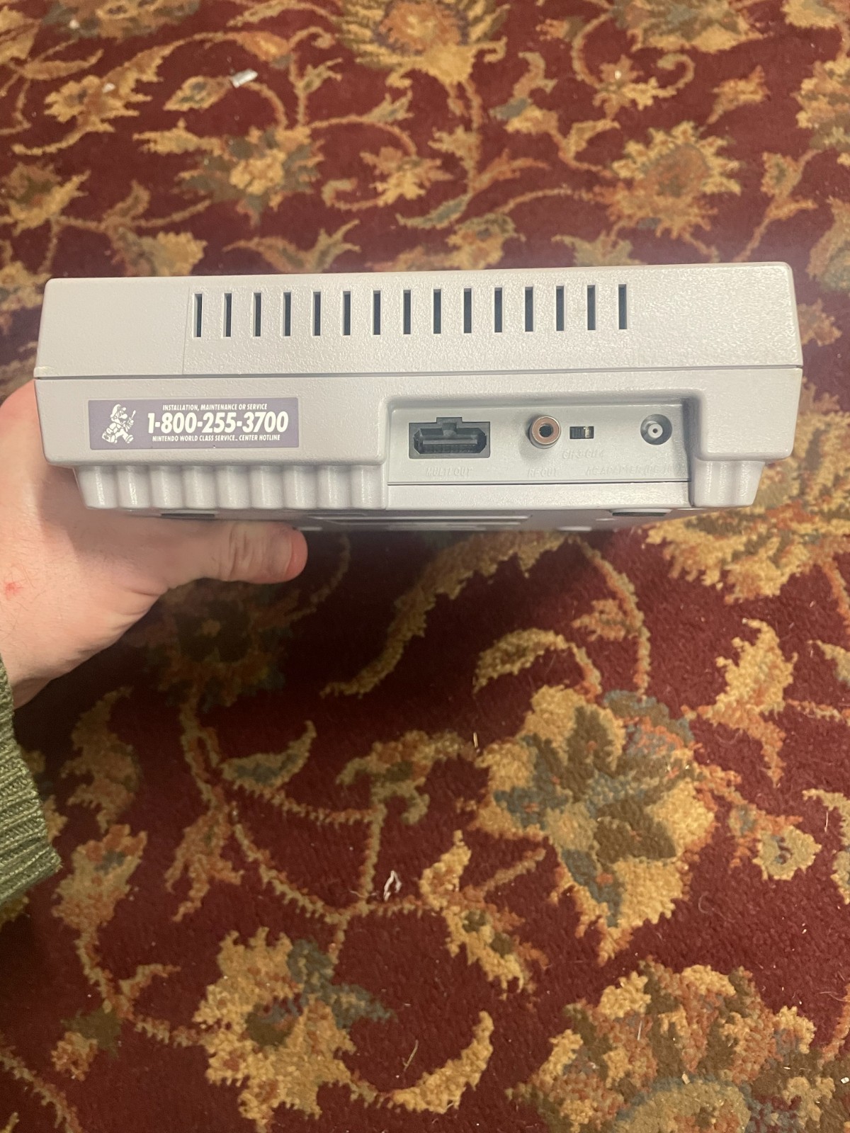 Nintendo SNES Console Bundle – SNS-001 – 2 OEM Controllers – SFII Turbo – Cables