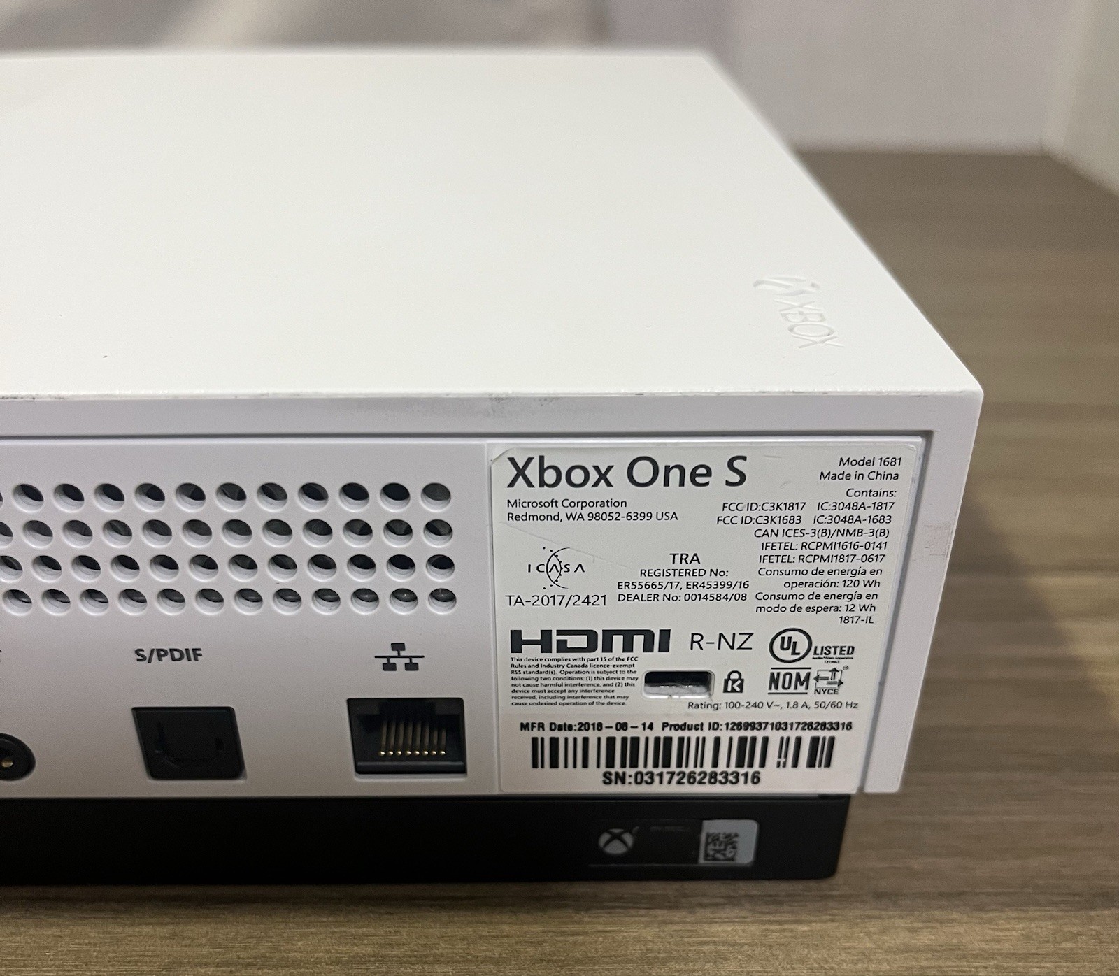 Microsoft Xbox One S 1TB Console Gaming System w/ Controller White 1681 Bundle